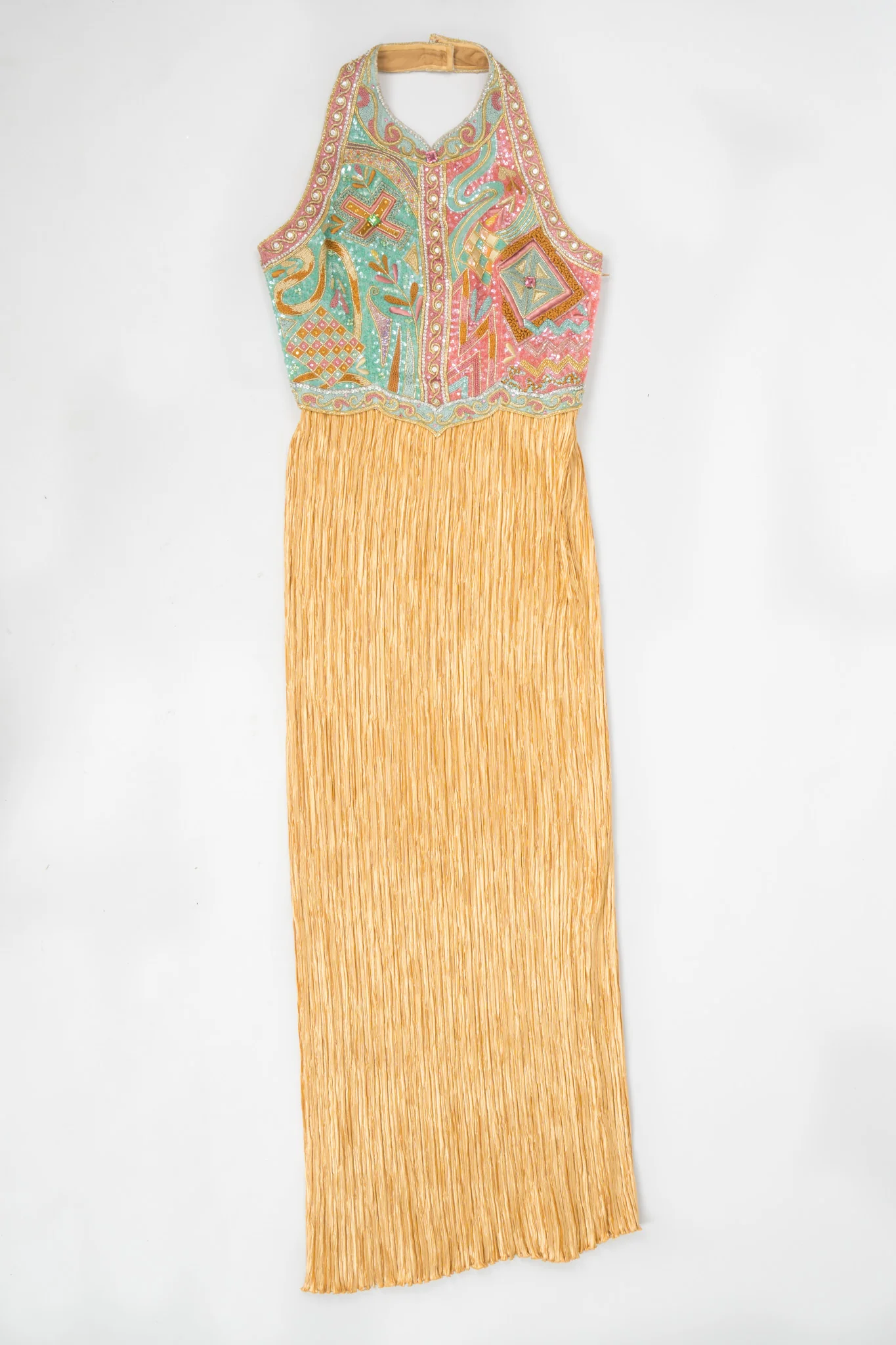 Beaded Column Halter Dress - Image 15