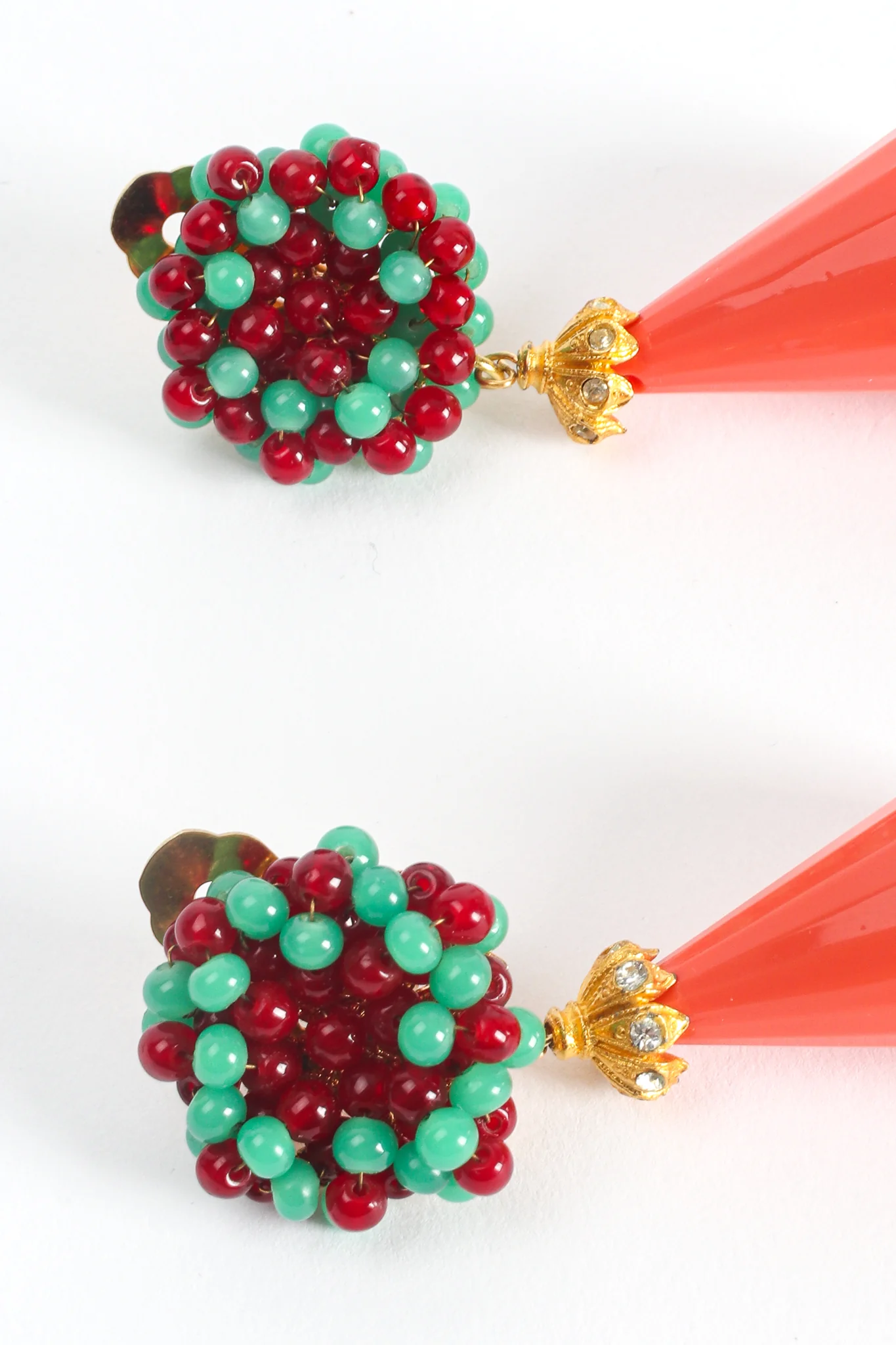 Beaded Cone Drop Earrings - Image 5
