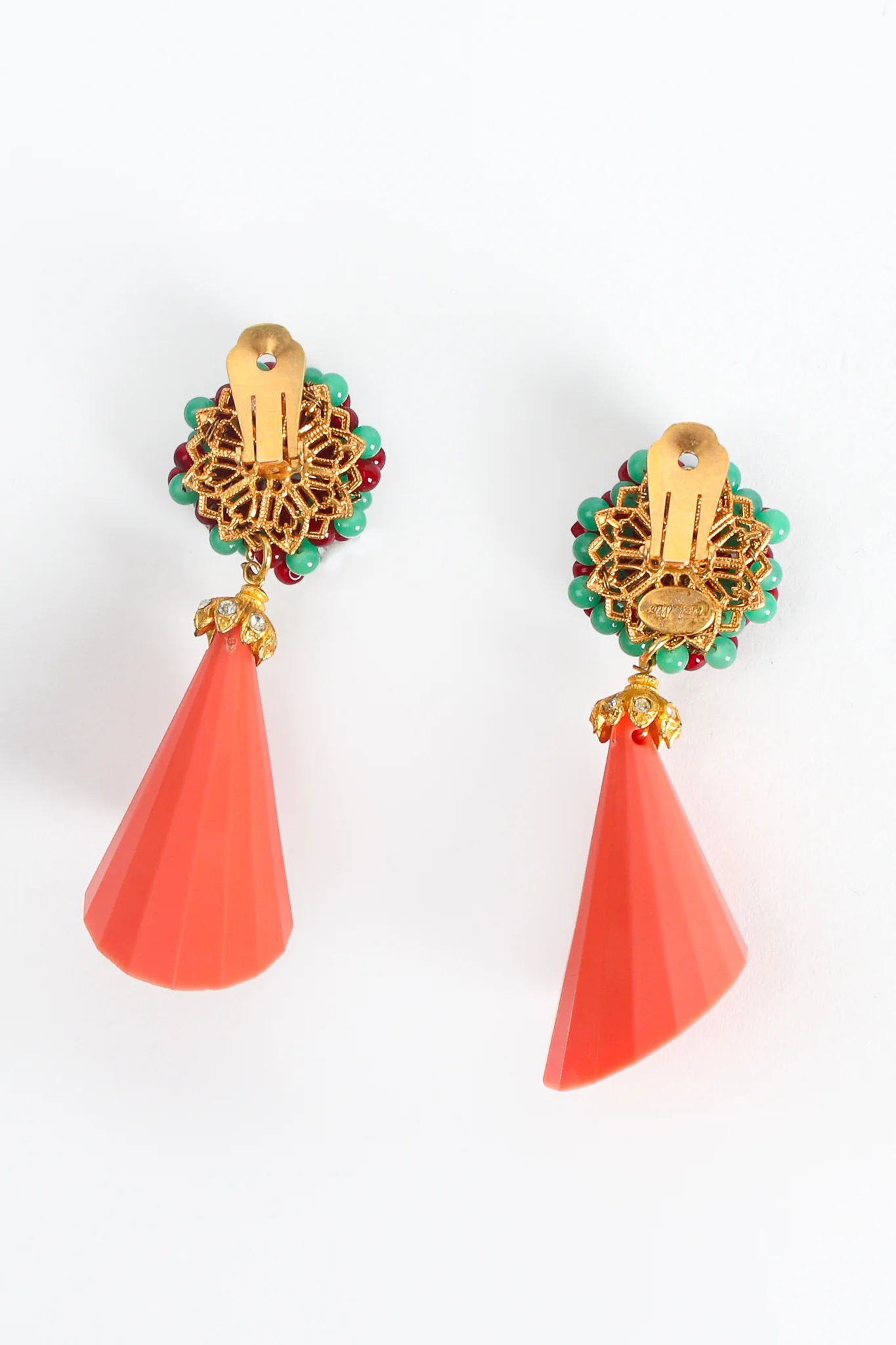 Beaded Cone Drop Earrings - Image 7