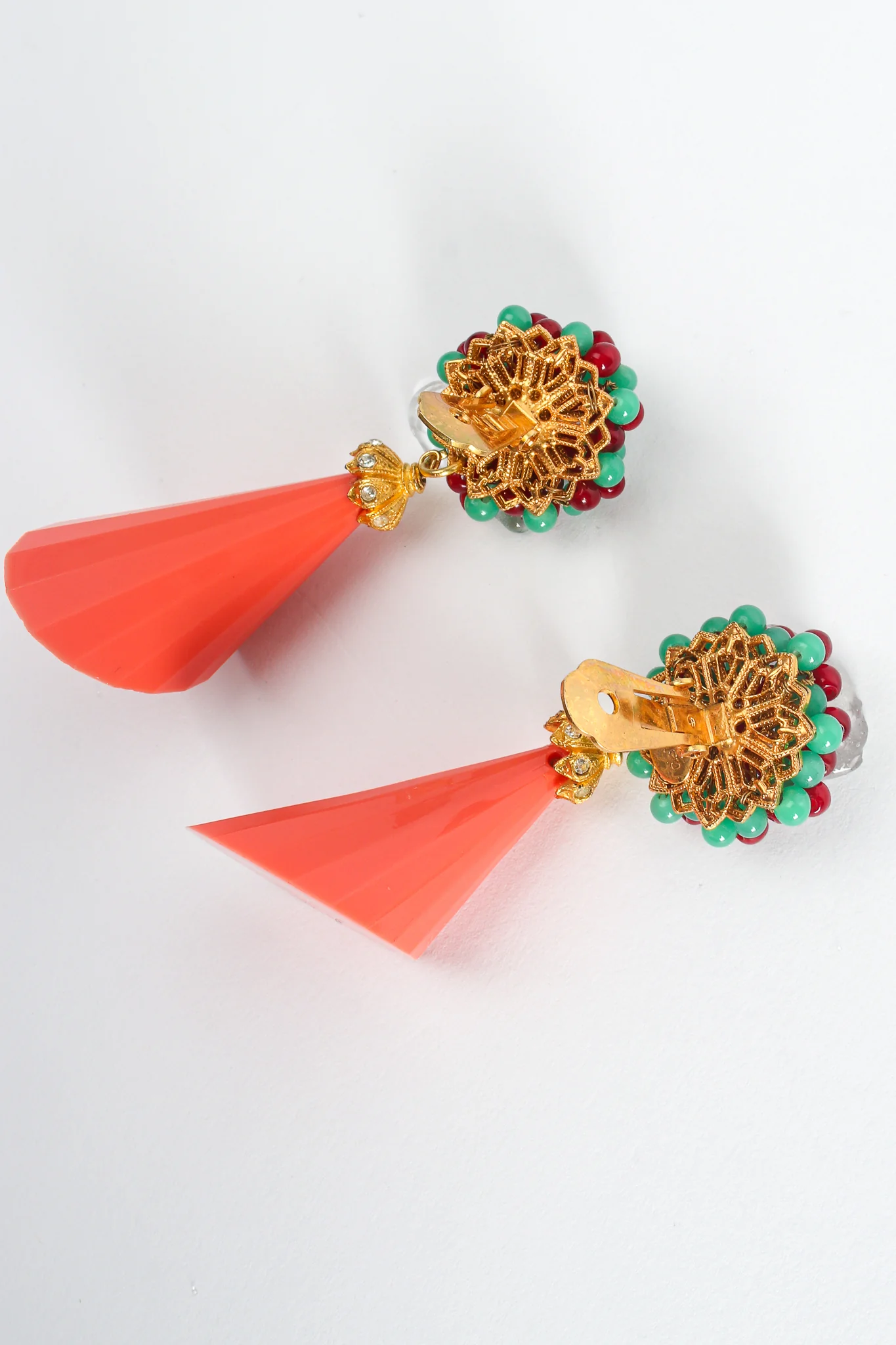 Beaded Cone Drop Earrings - Image 8