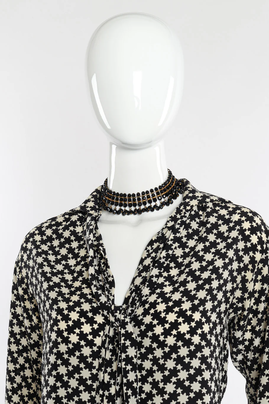Beaded Dangle Collar Necklace - Image 2