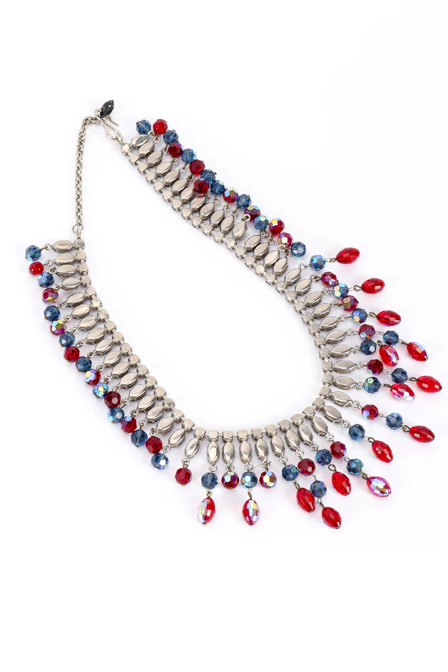 Beaded Dangle Crystal Collar Necklace - Image 5