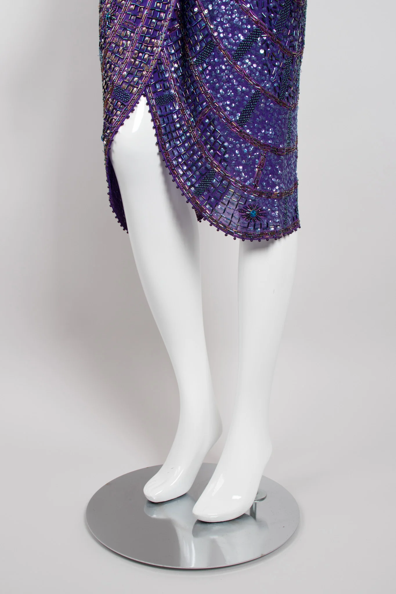 Beaded Draped Petal Dress - Image 15
