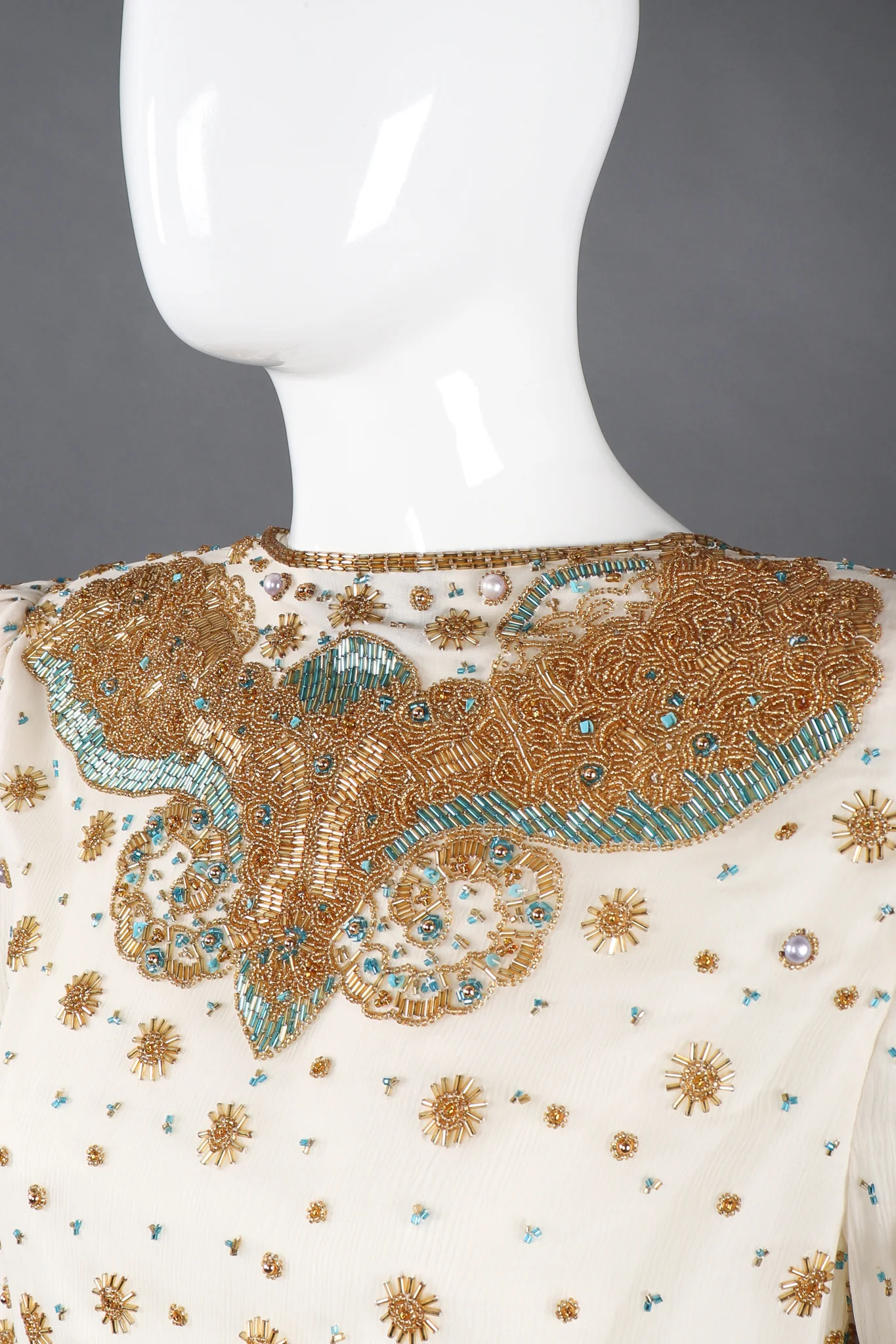 Beaded Drop Waist Gown - Image 10
