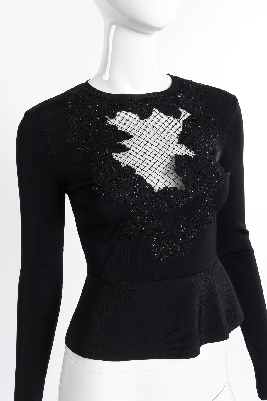 Beaded Fishnet Knit Top - Image 5