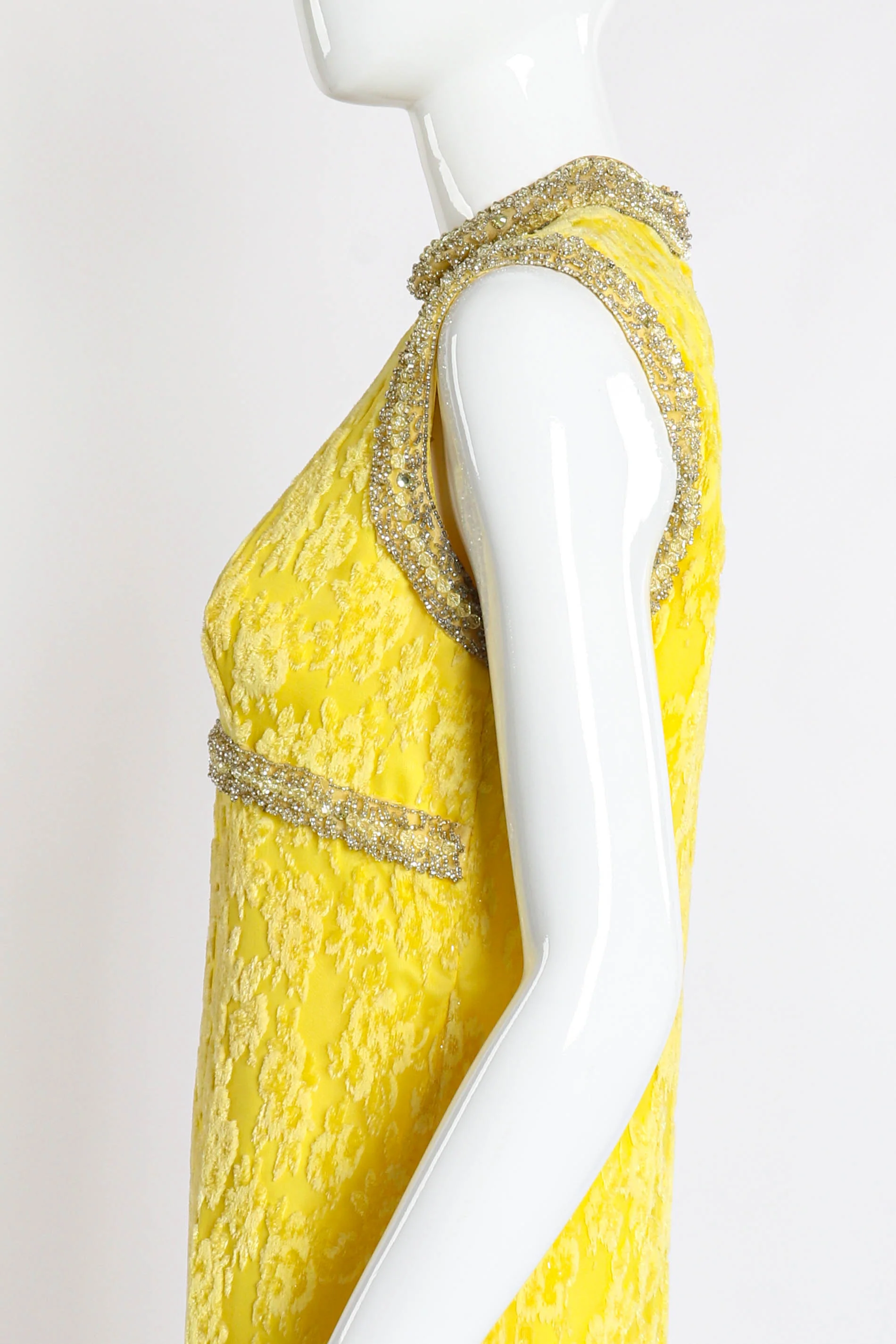 Beaded Floral Burnout Gown - Image 6