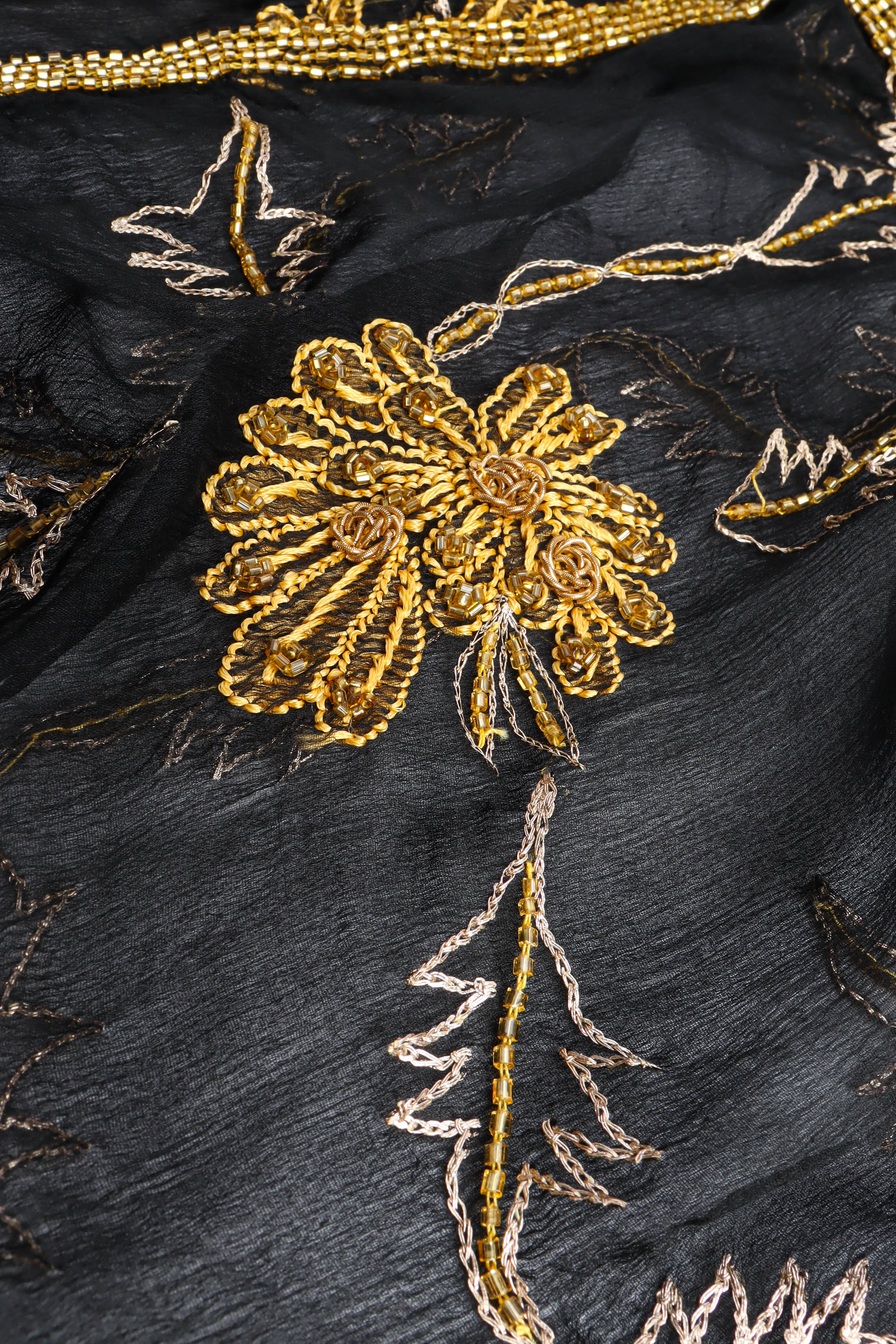 Beaded Floral Foliage Dress - Image 9