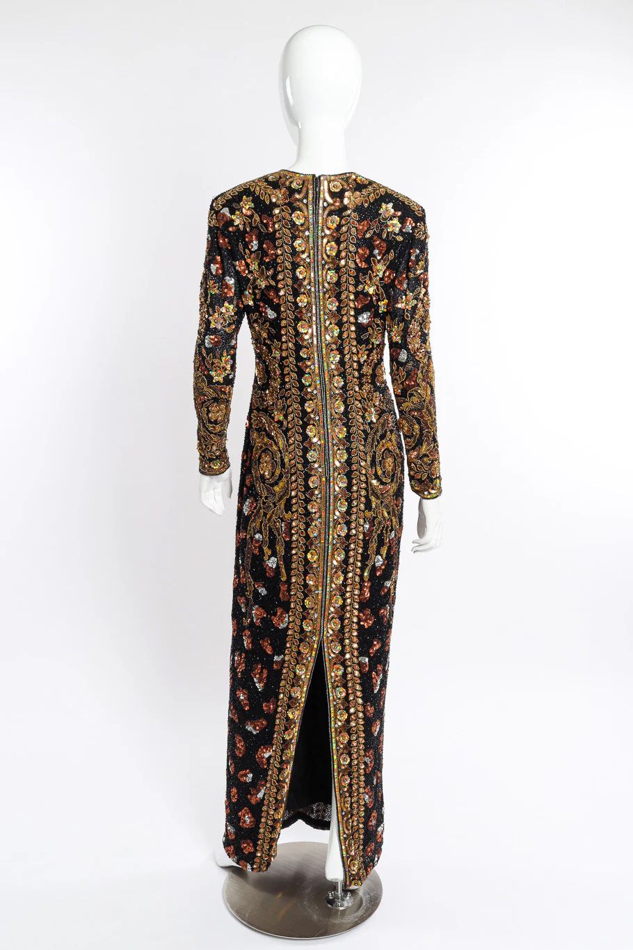 Beaded Floral Gown - Image 4