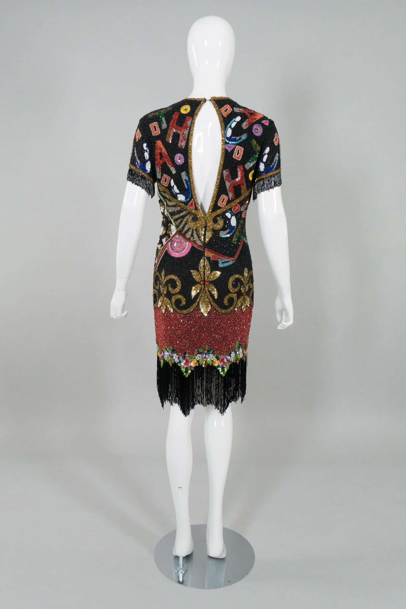 Beaded Fringe Cocktail Dress - Image 6