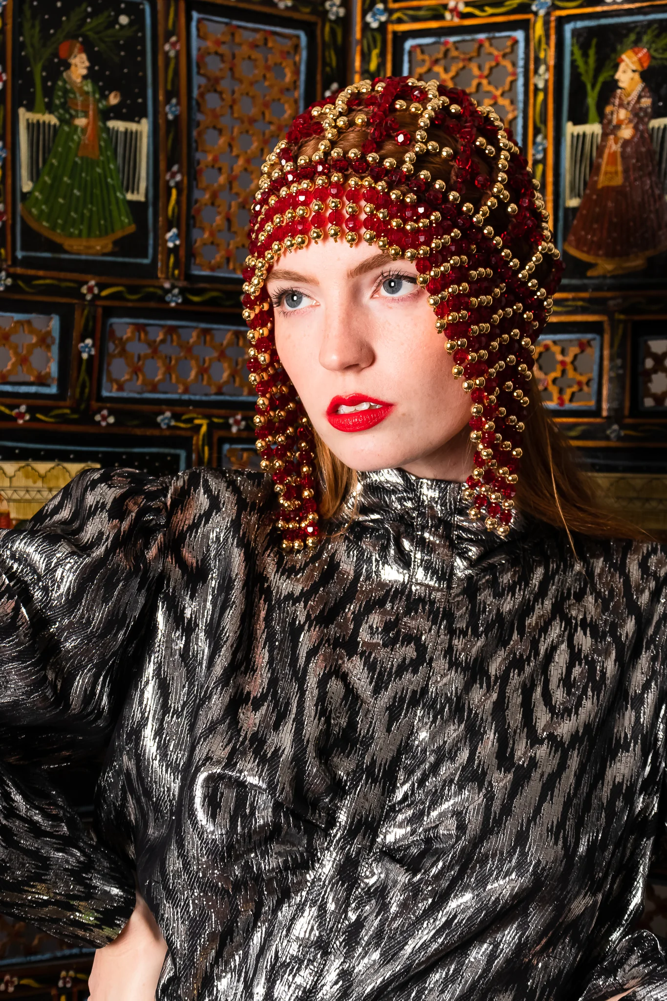 Beaded Fringe Headdress - Image 2