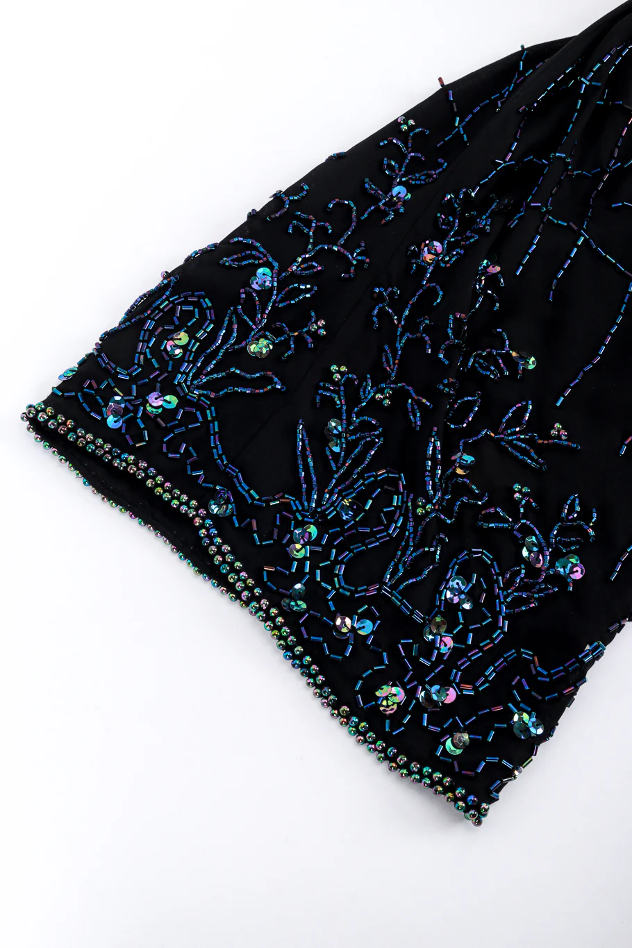 Beaded Fringe Silk Dress - Image 6