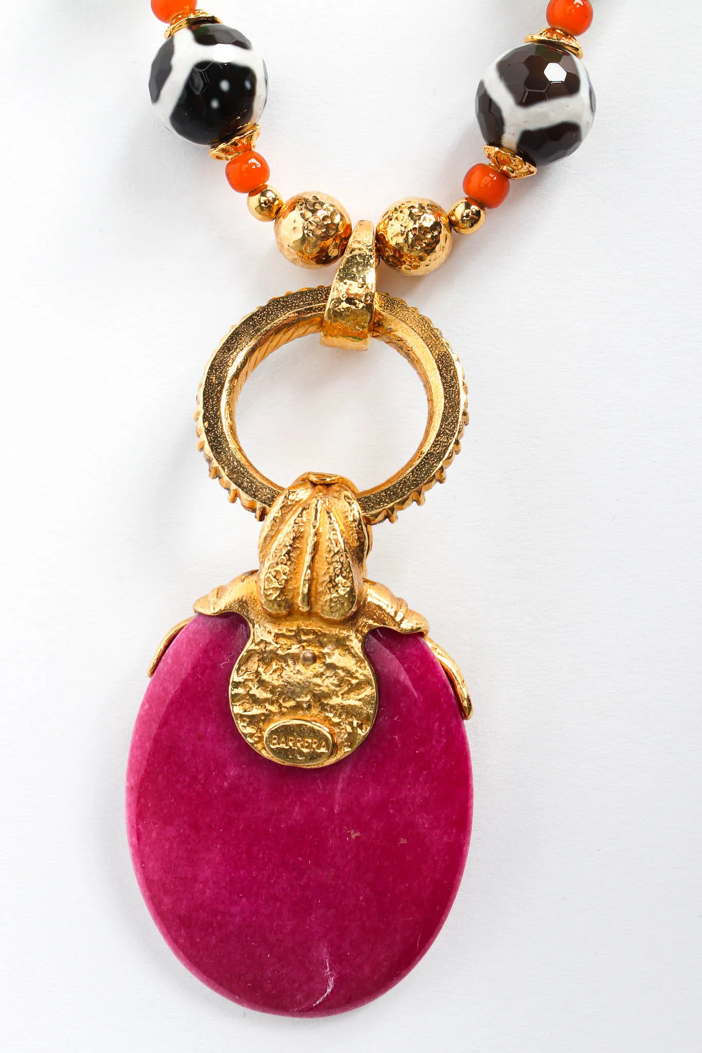 Beaded Glass Pendant Necklace - Image 6