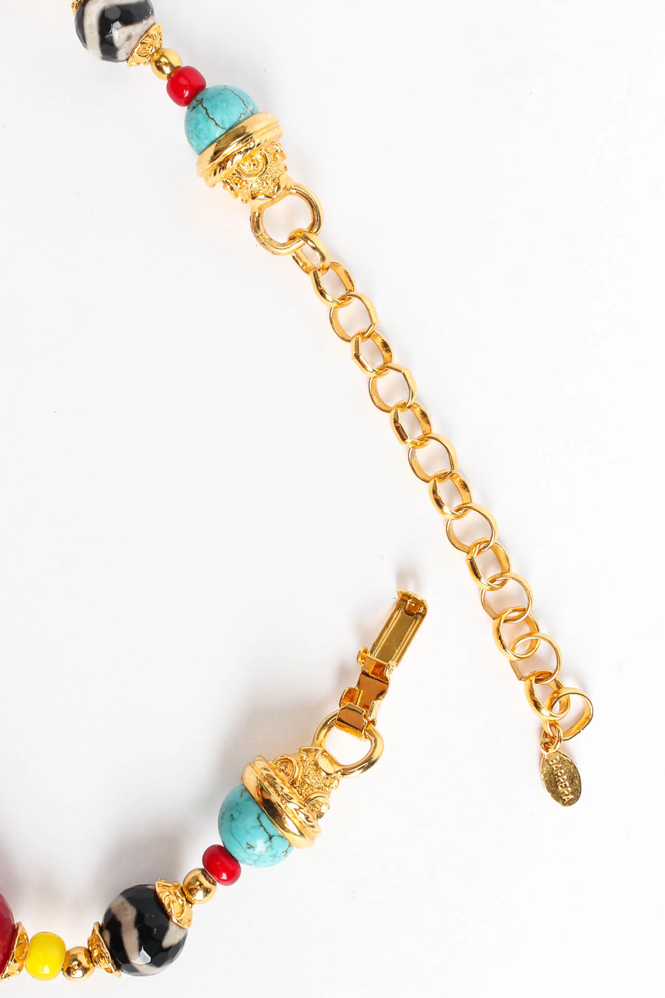 Beaded Glass Pendant Necklace - Image 7