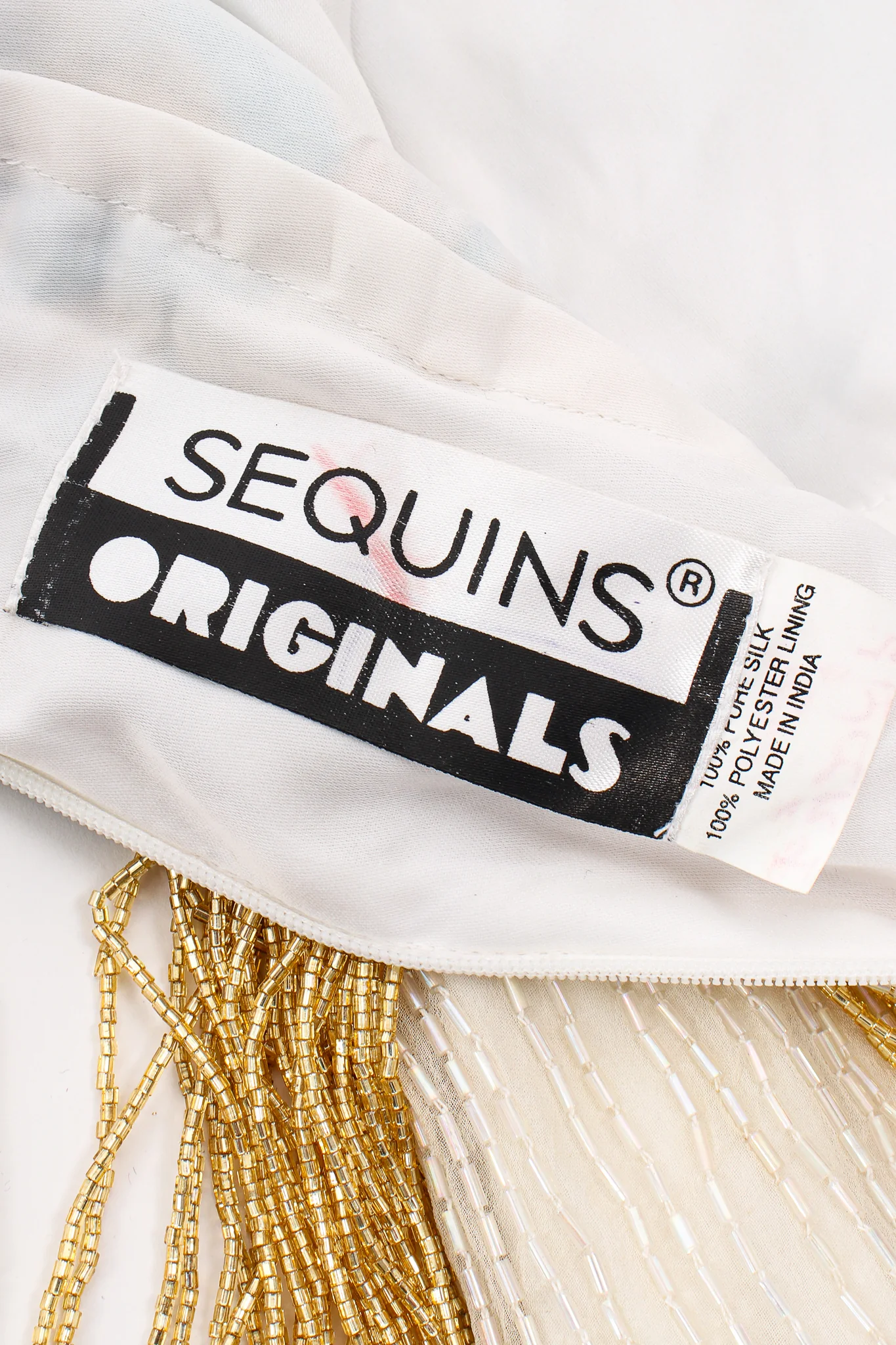 Beaded Grecian Fringe Gown - Image 14
