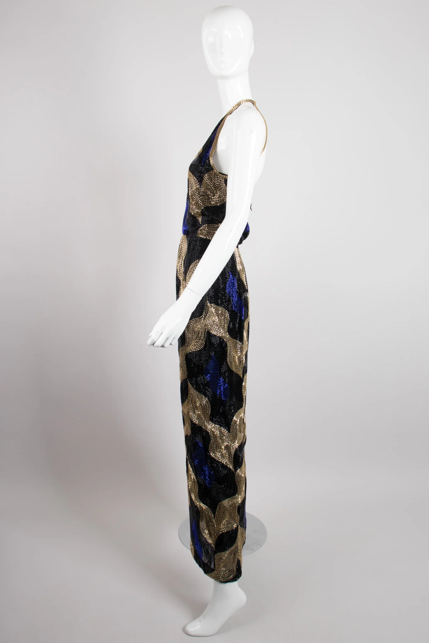 Beaded Halter Gown - Image 4