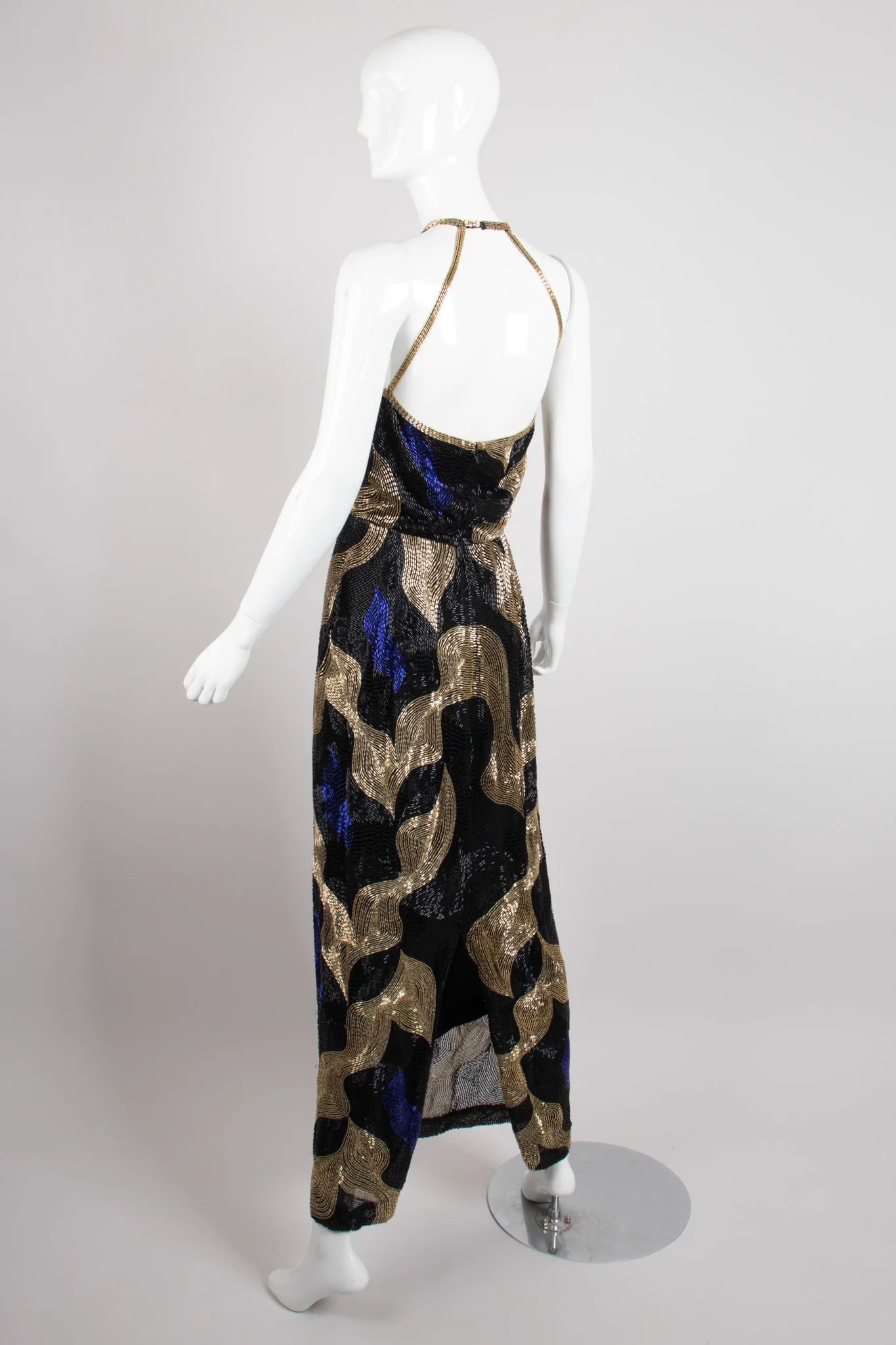 Beaded Halter Gown - Image 5