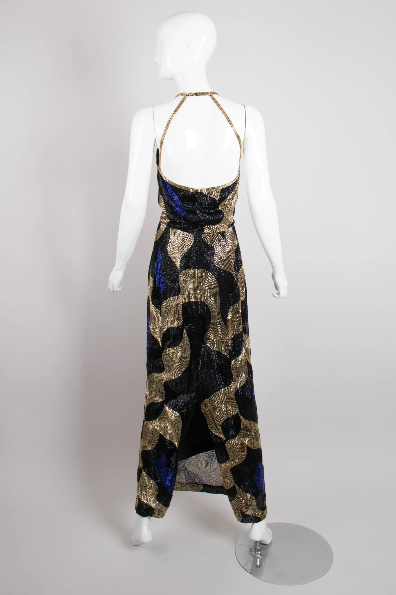 Beaded Halter Gown - Image 6