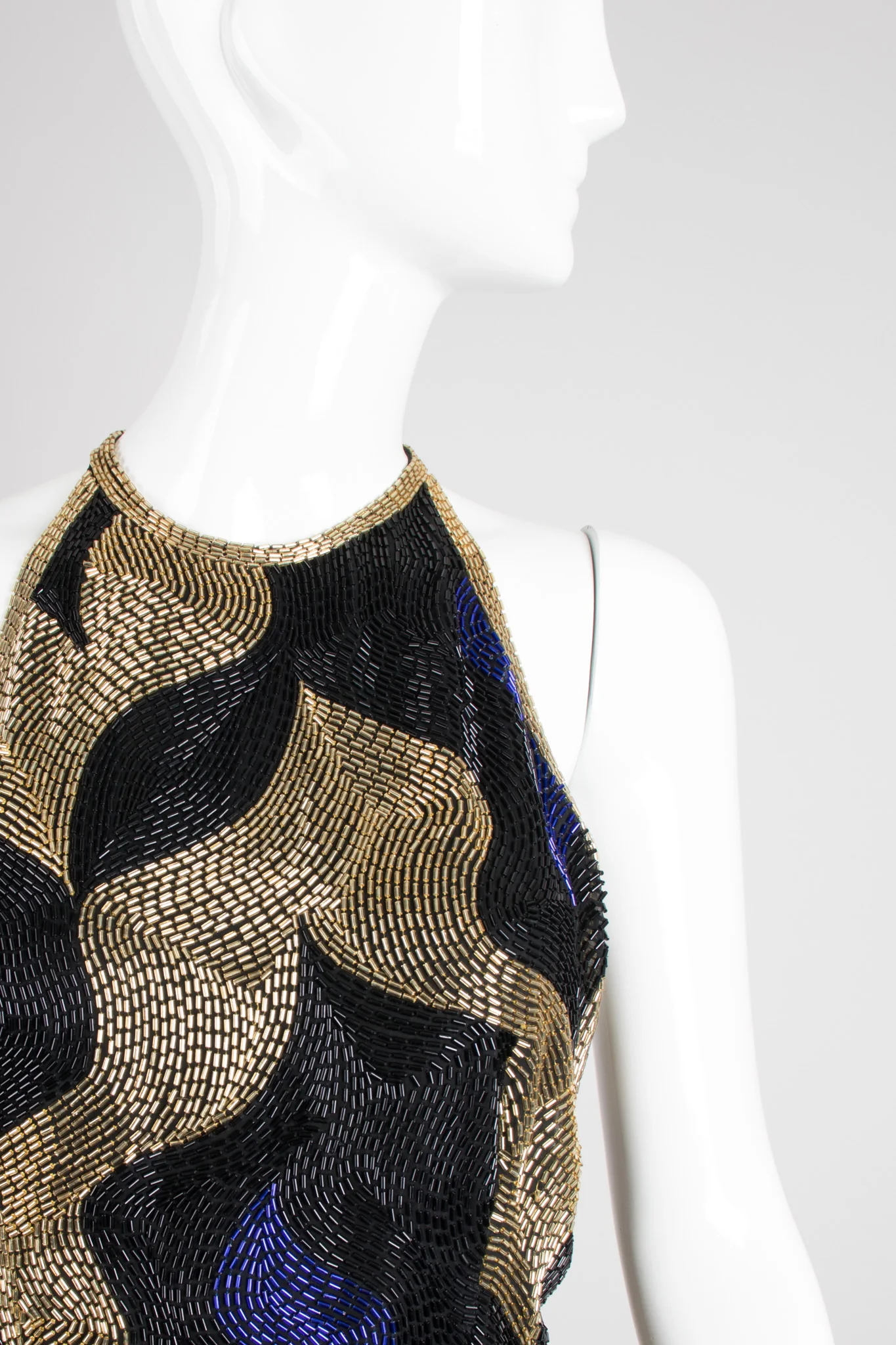 Beaded Halter Gown - Image 9