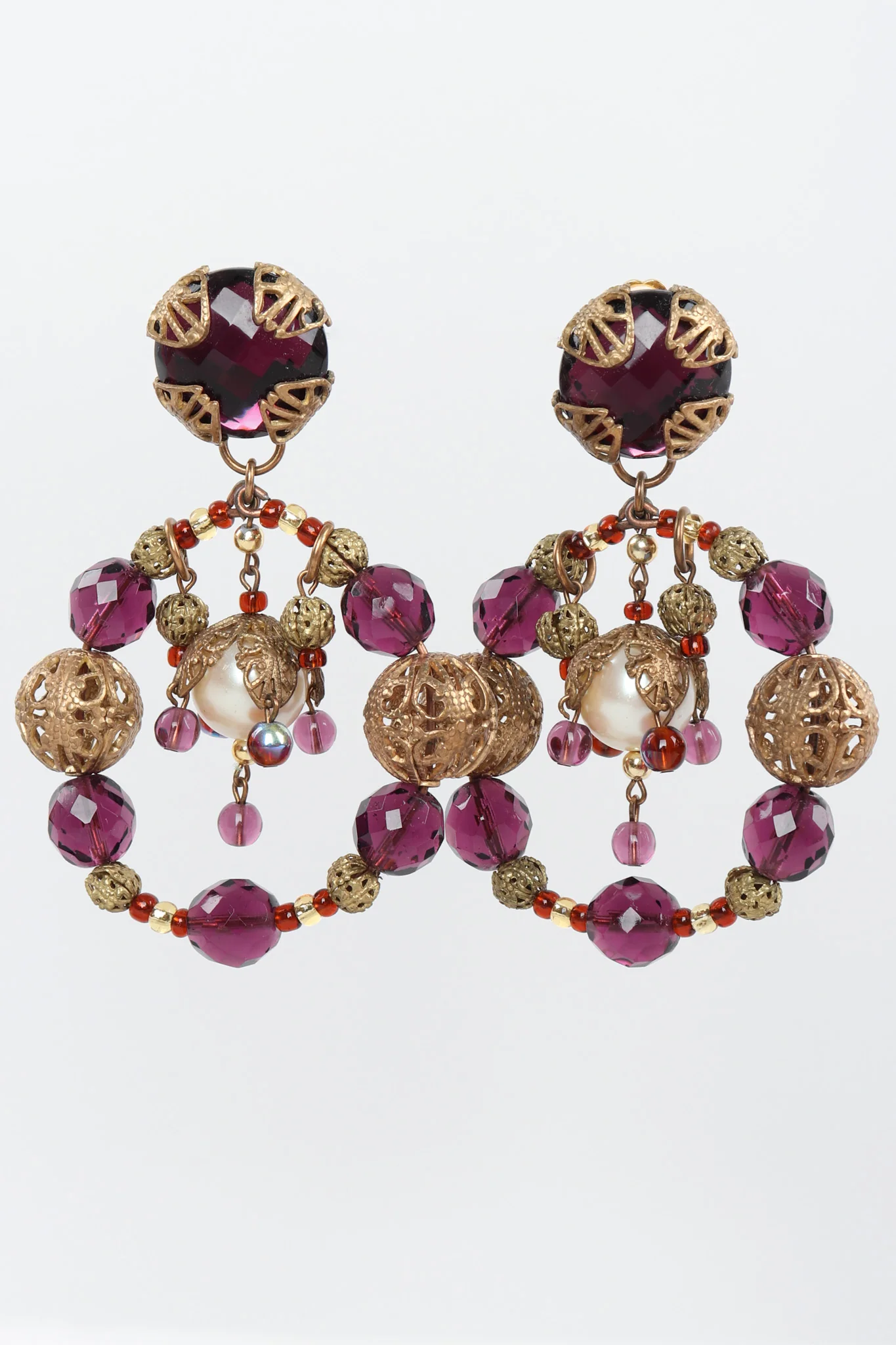 Beaded Hoop Earrings - Image 2