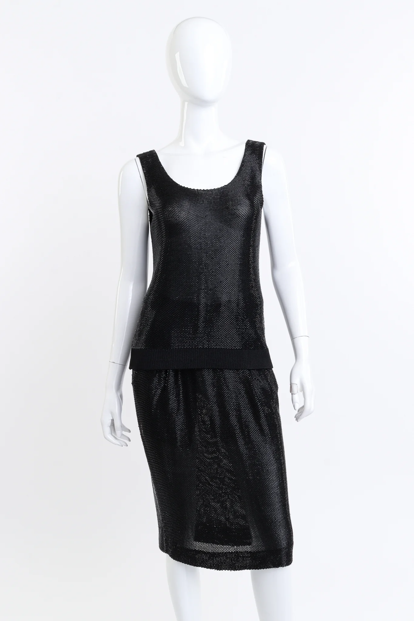 Beaded Knit Jacket, Tank & Skirt Set - Image 6
