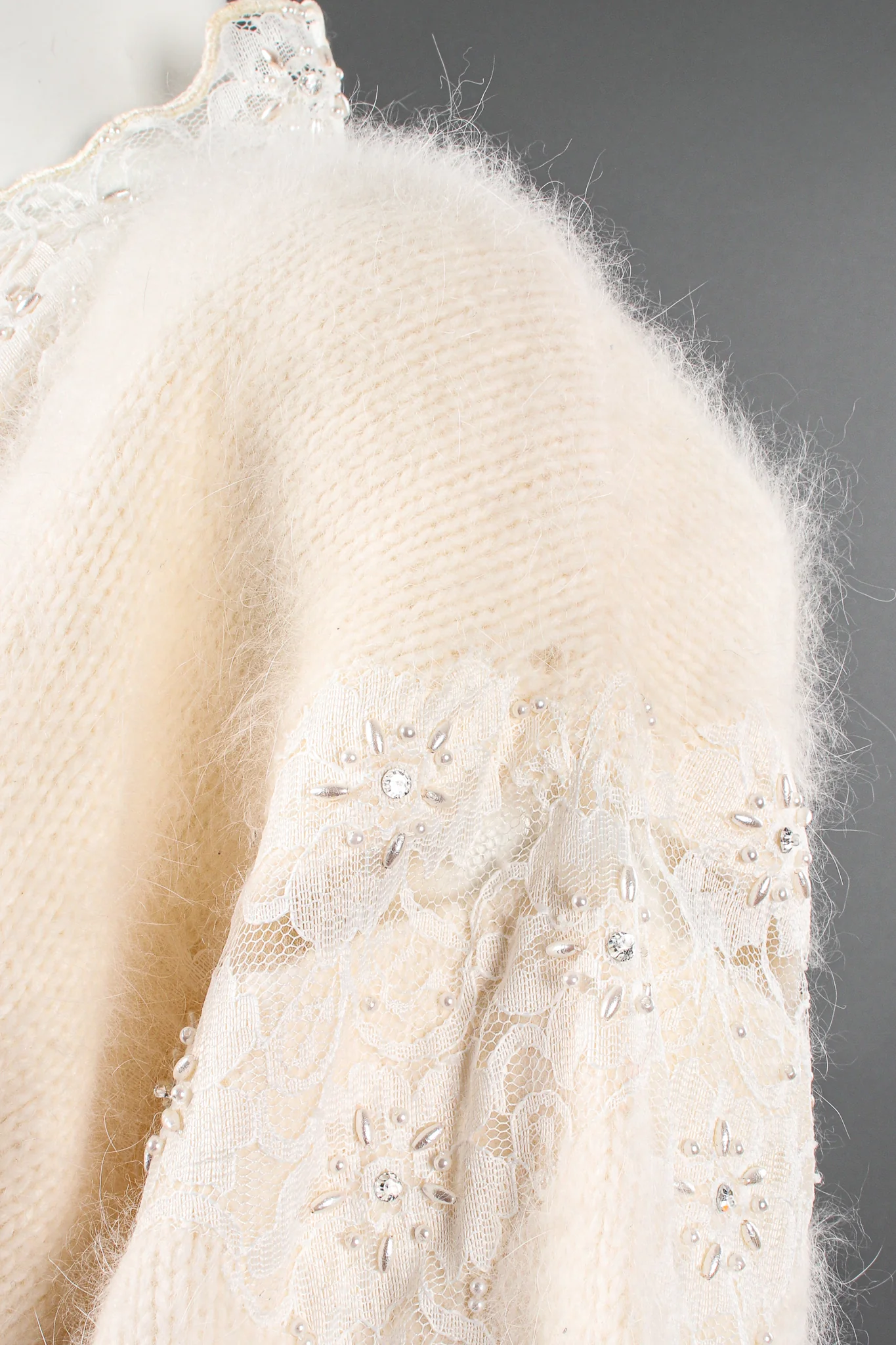 Beaded Lace Angora Sweater - Image 15