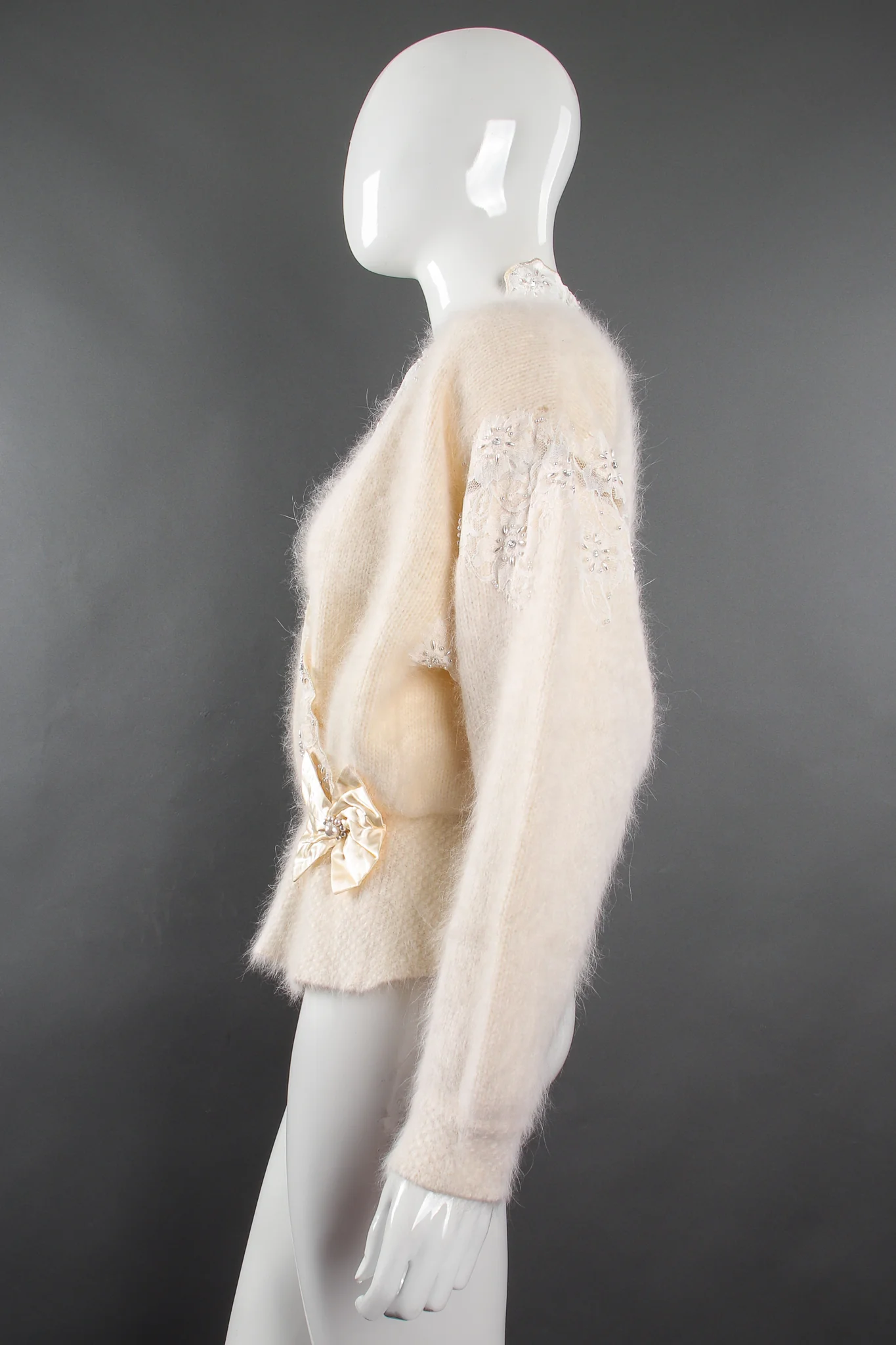 Beaded Lace Angora Sweater - Image 5