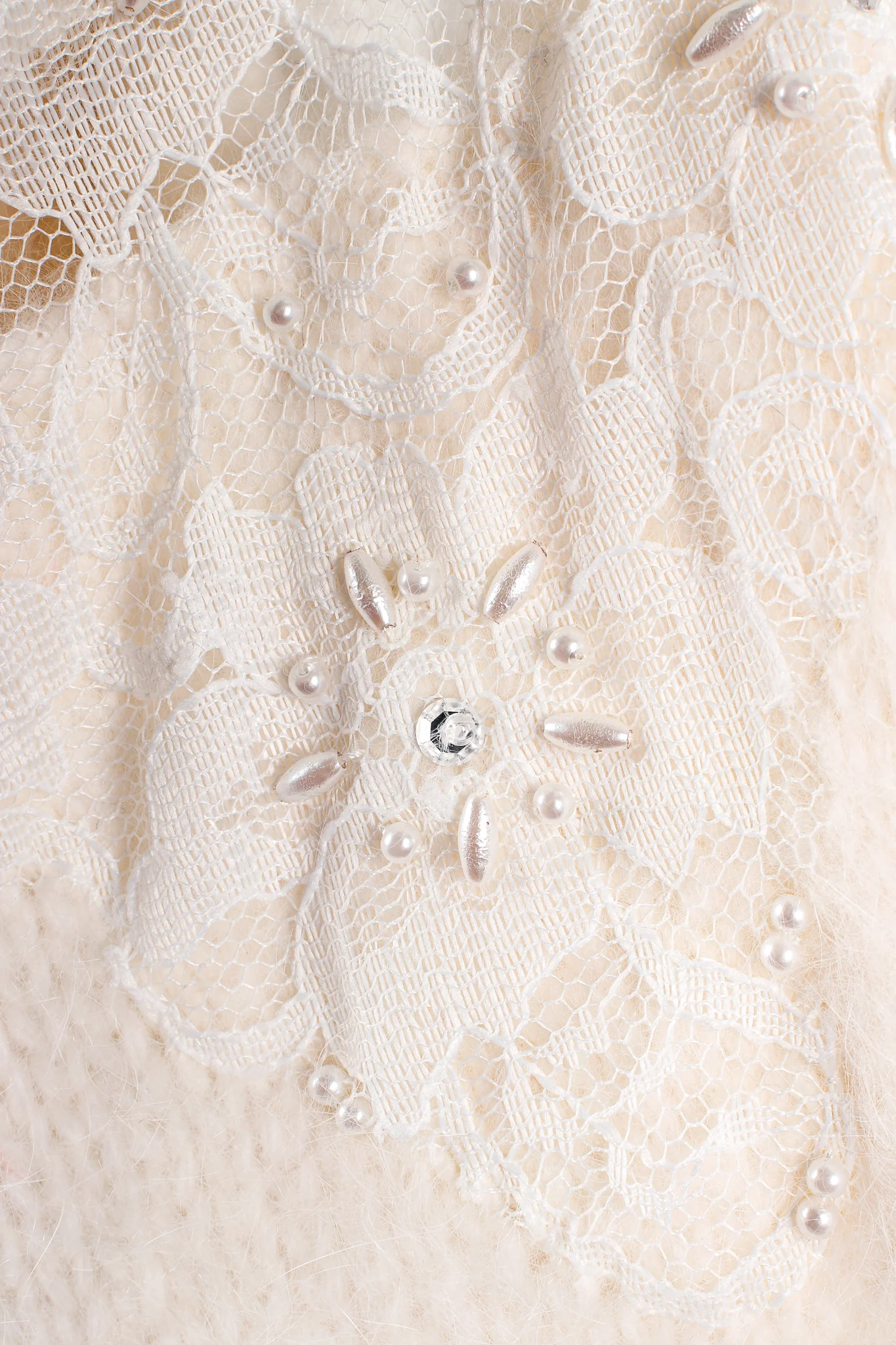 Beaded Lace Angora Sweater - Image 8