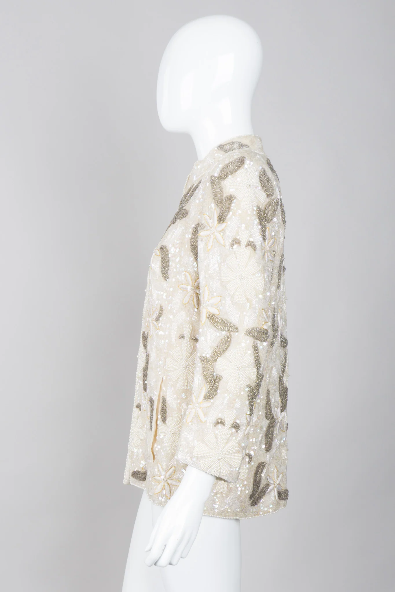Beaded Sequin Leaf Jacket - Image 4