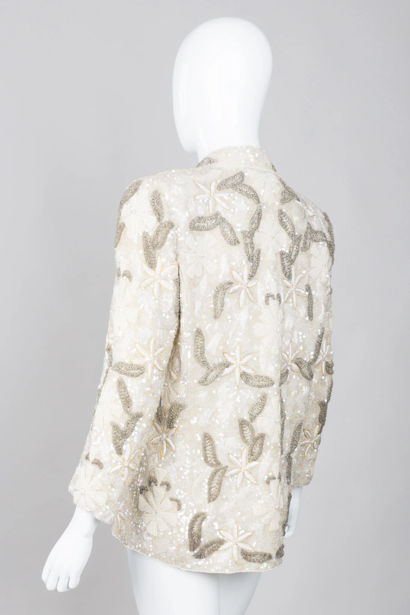 Beaded Sequin Leaf Jacket - Image 5