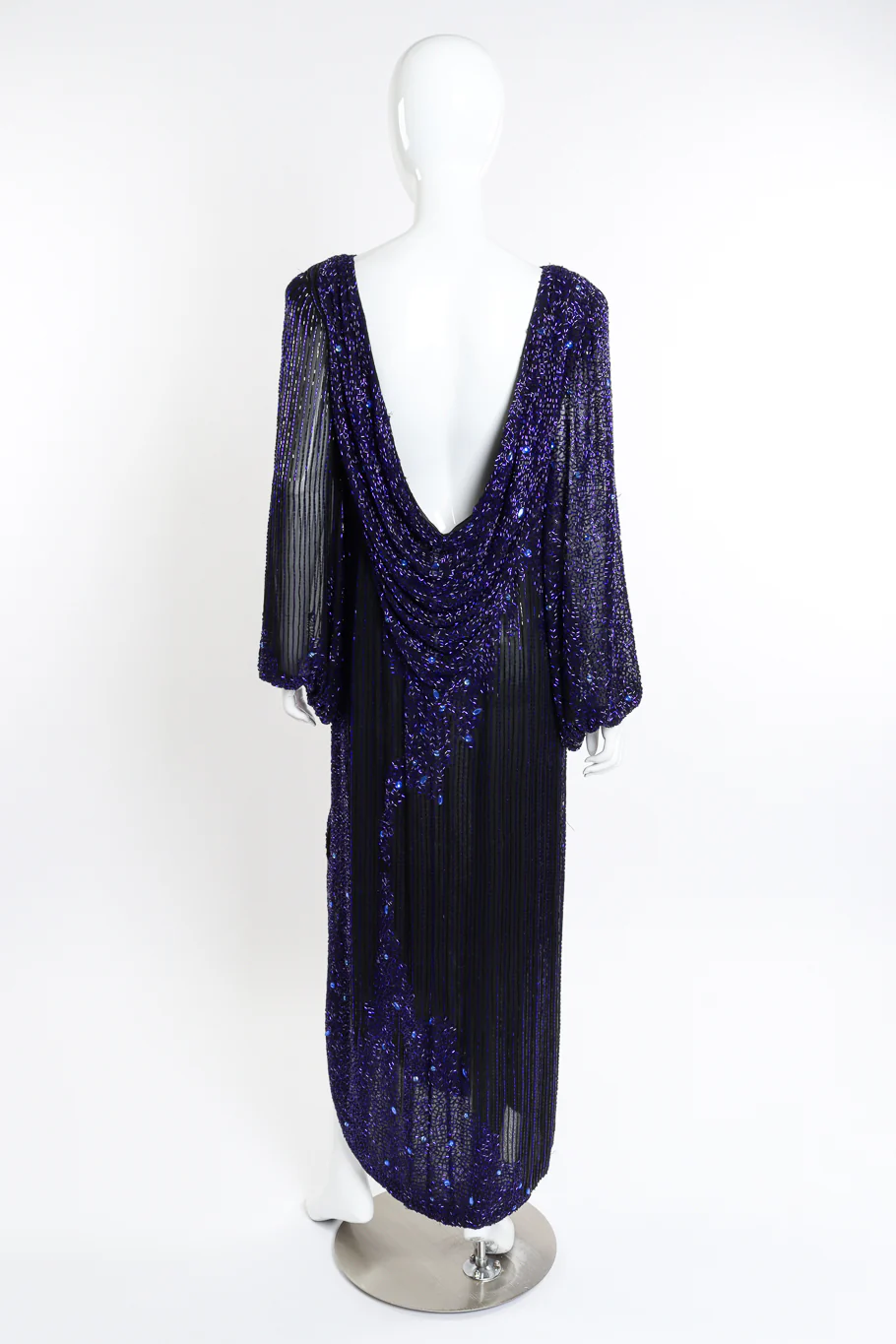 Beaded Low Back Dress - Image 3
