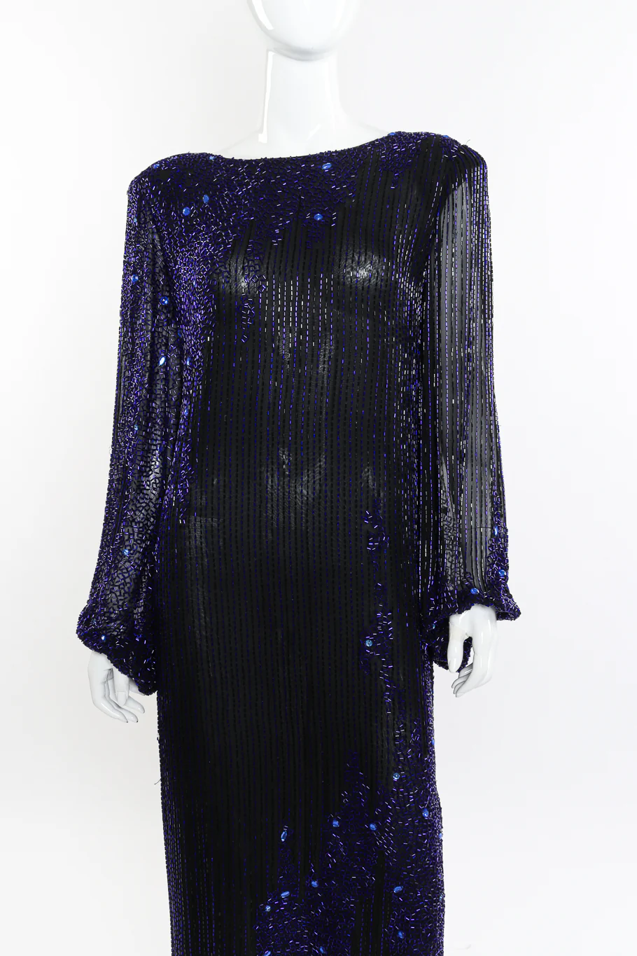 Beaded Low Back Dress - Image 4