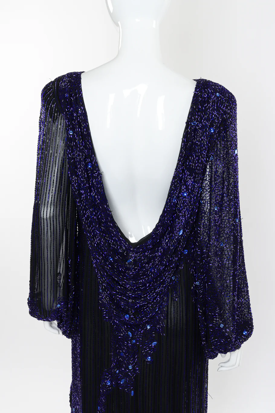 Beaded Low Back Dress - Image 5