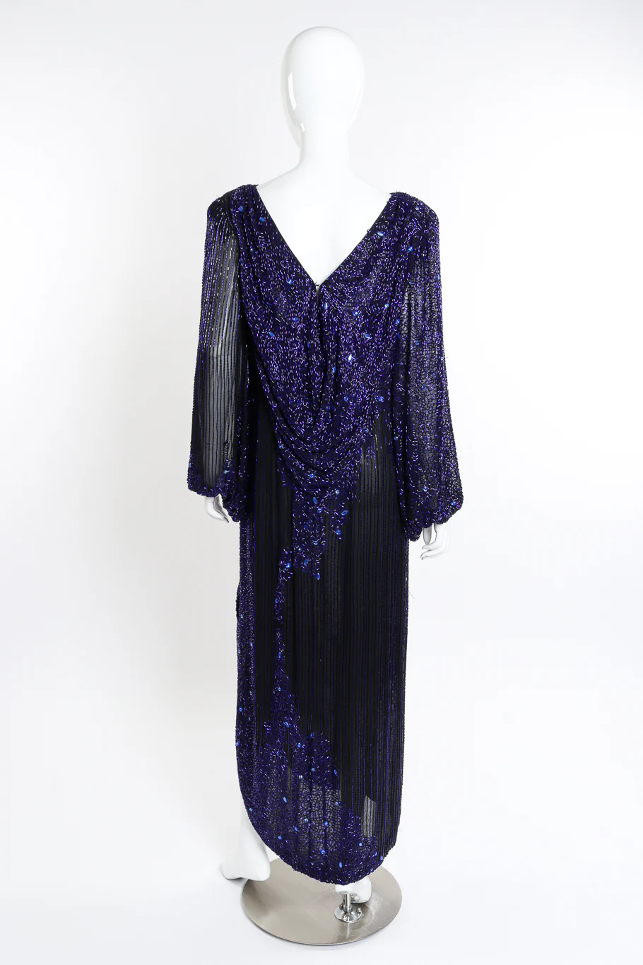 Beaded Low Back Dress - Image 6