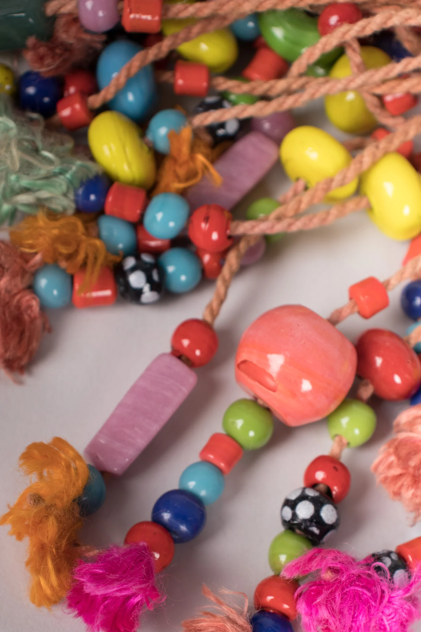 Beaded Macrame Bib Necklace - Image 14
