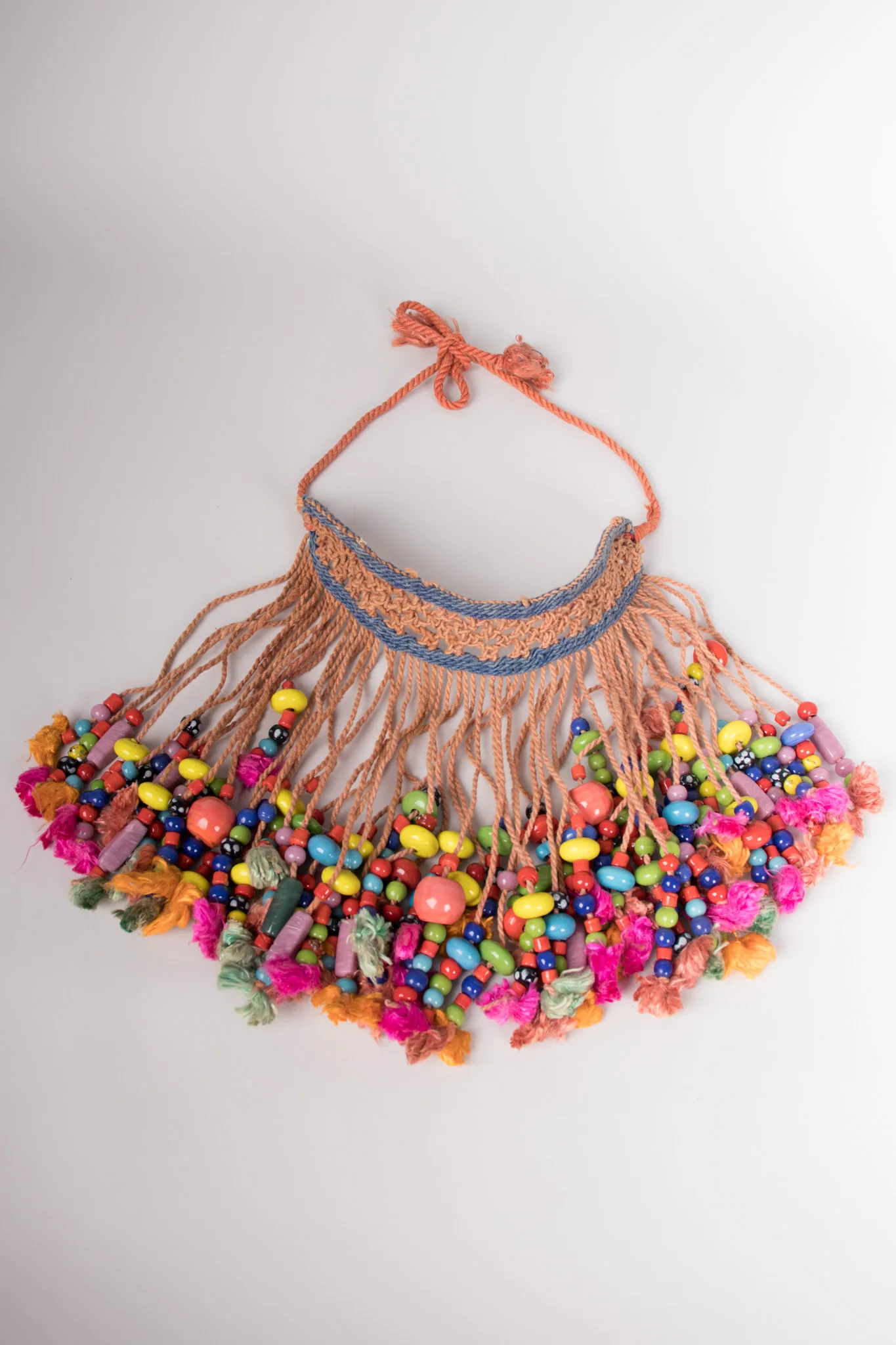 Beaded Macrame Bib Necklace - Image 3
