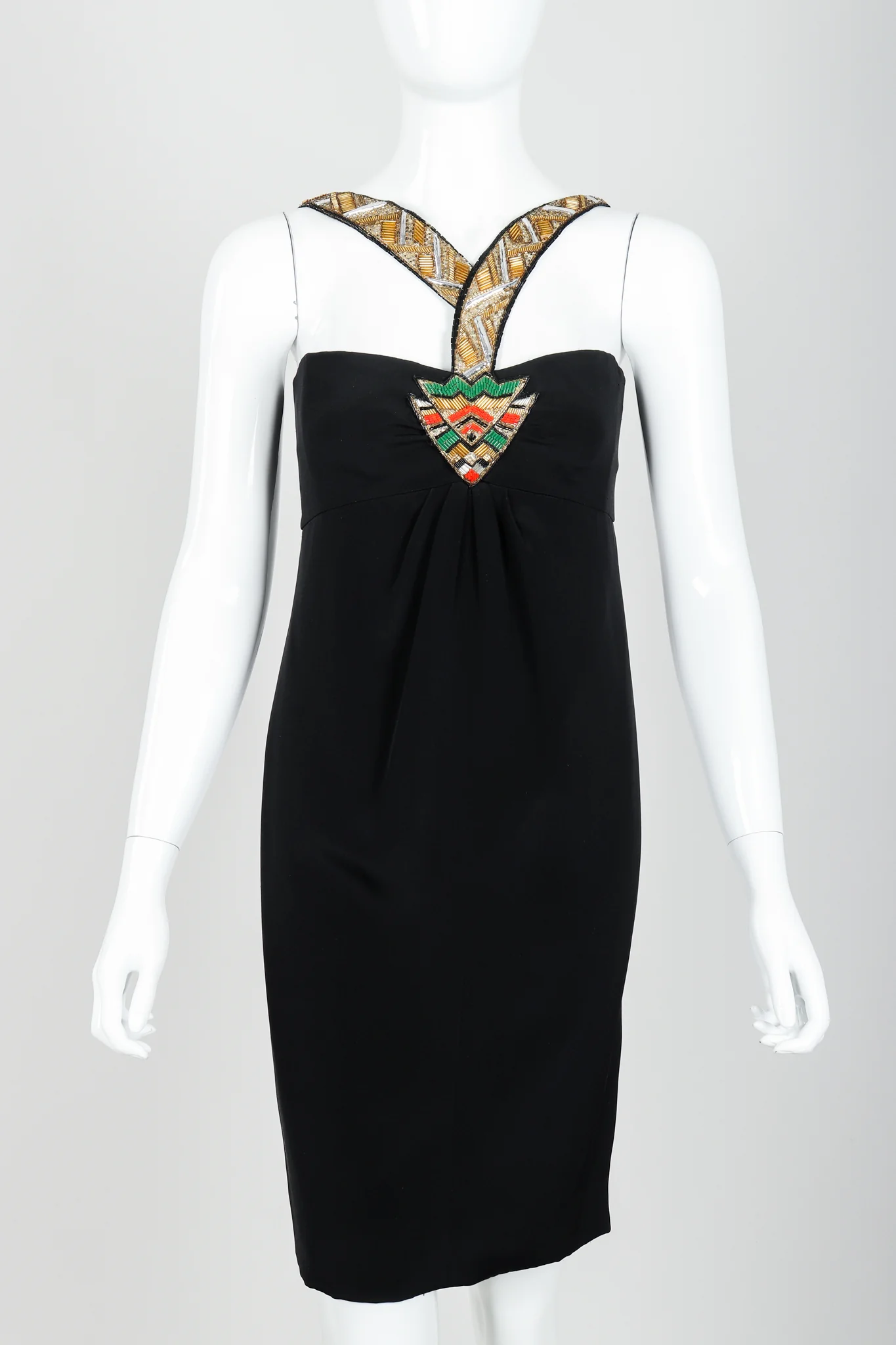 Beaded Neck Cocktail Dress - Image 3