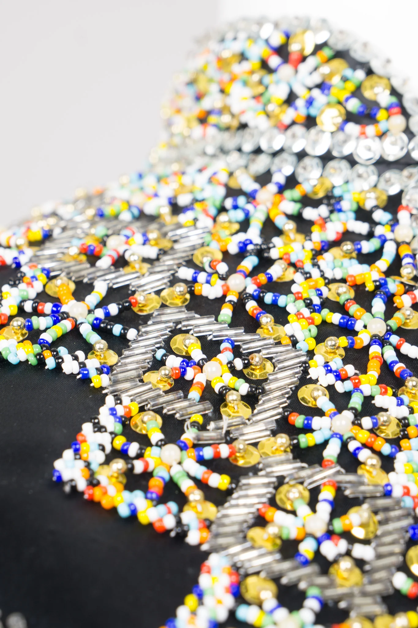 Chinese Beaded Satin Zip Jacket - Image 15