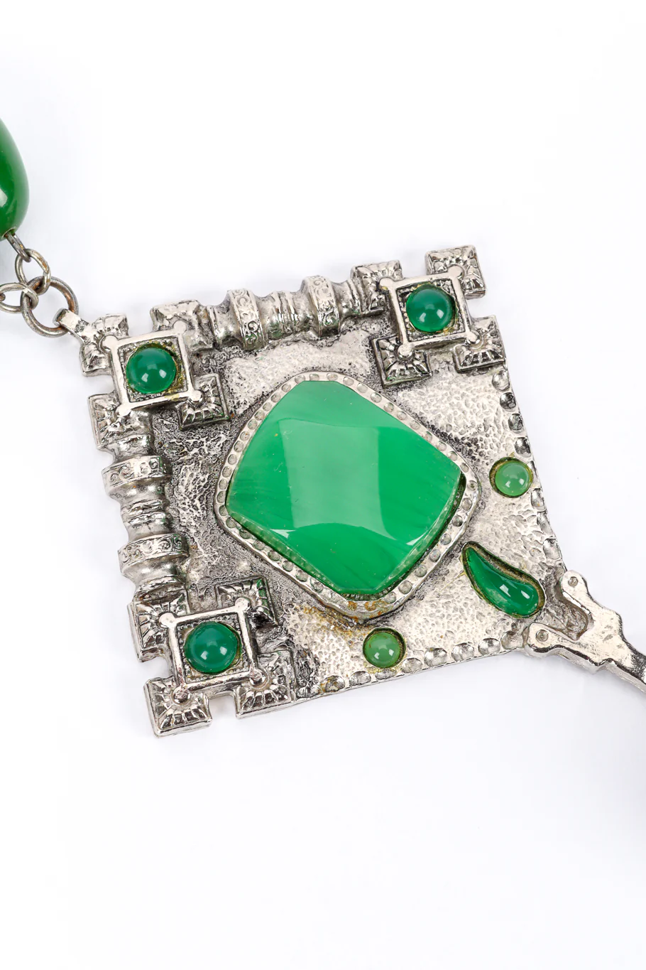 Beaded Plate Pendant Necklace - Image 4