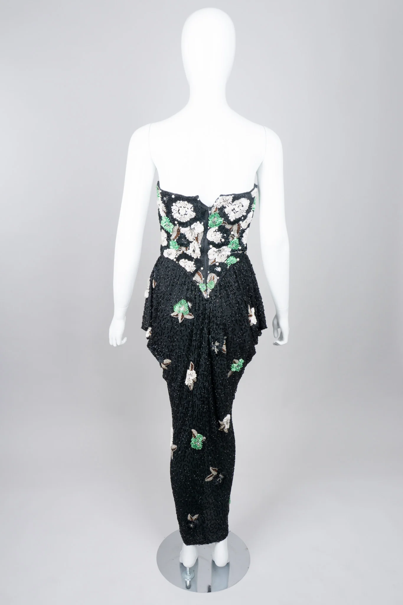 Beaded Ribbon Flower Dress - Image 6