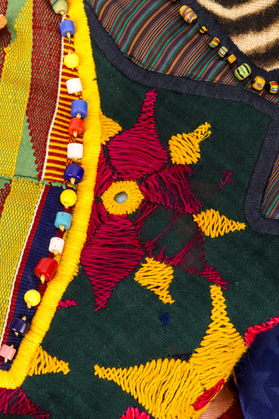 Beaded Tribal Patchwork Jacket - Image 13