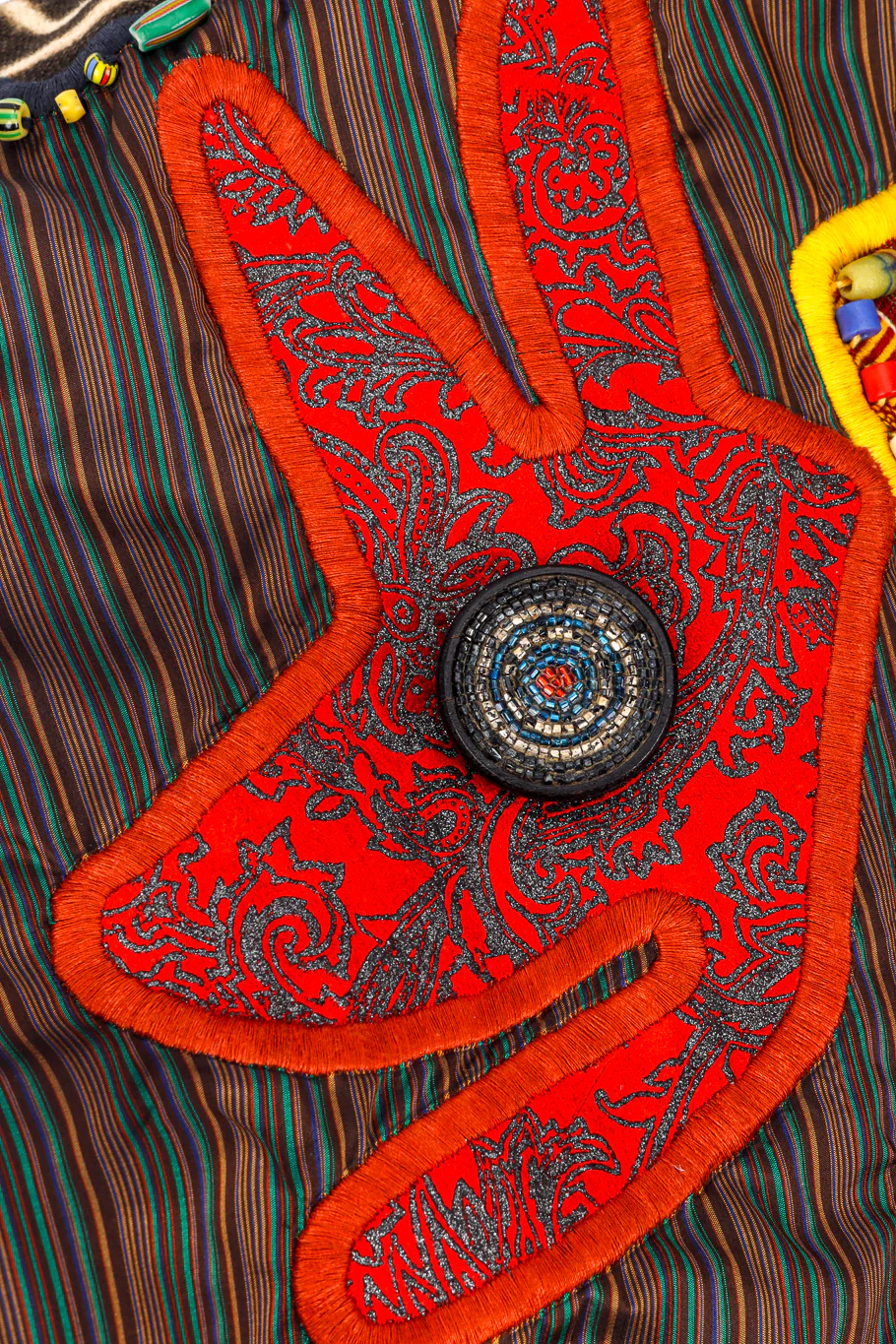 Beaded Tribal Patchwork Jacket - Image 5