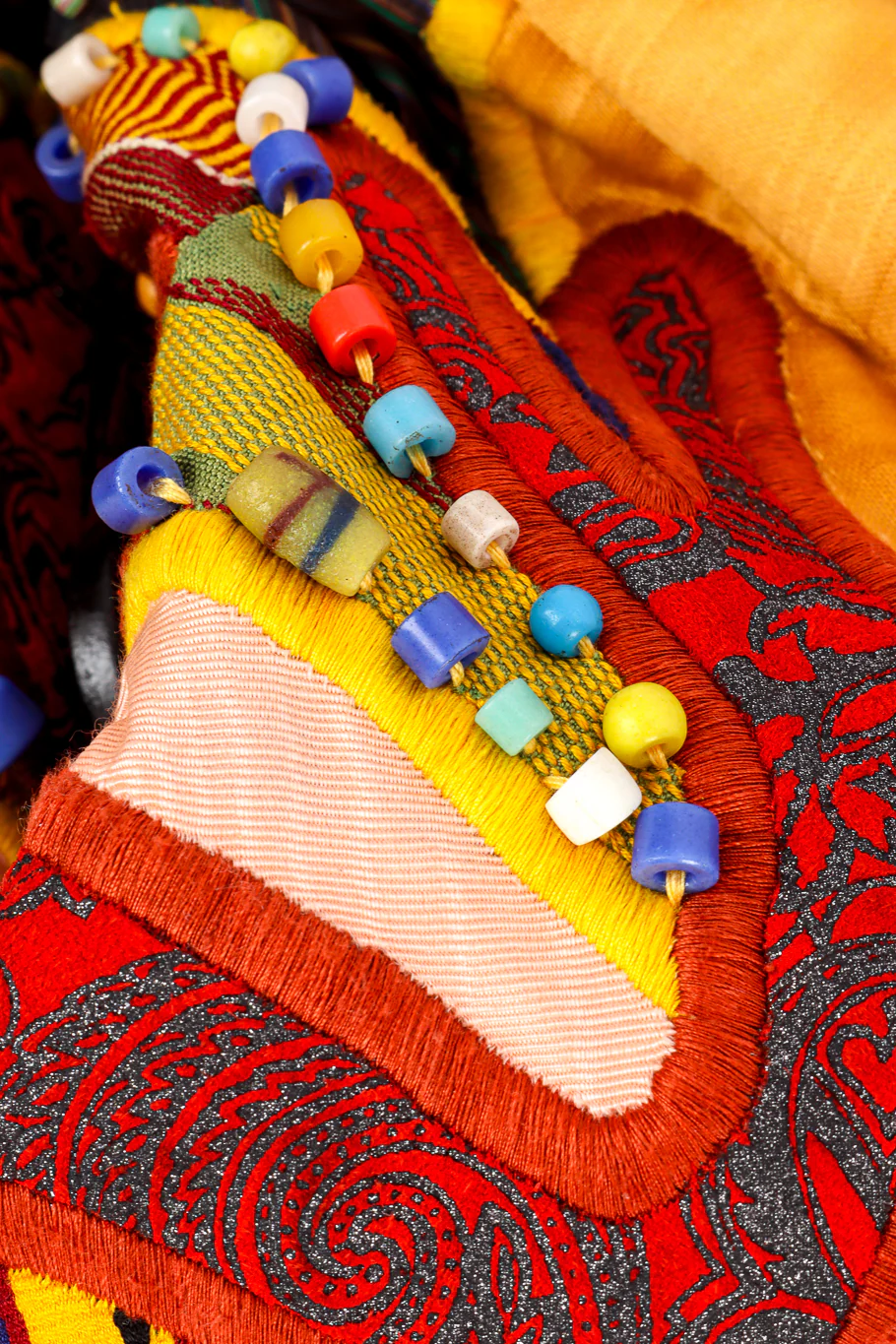 Beaded Tribal Patchwork Jacket - Image 6