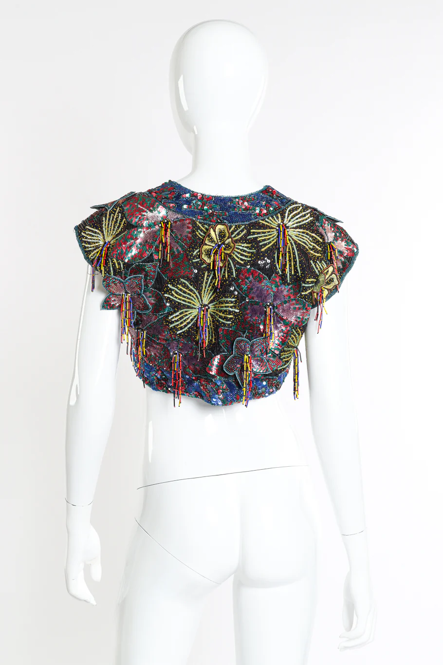 Beaded Sequin Cropped Top - Image 3