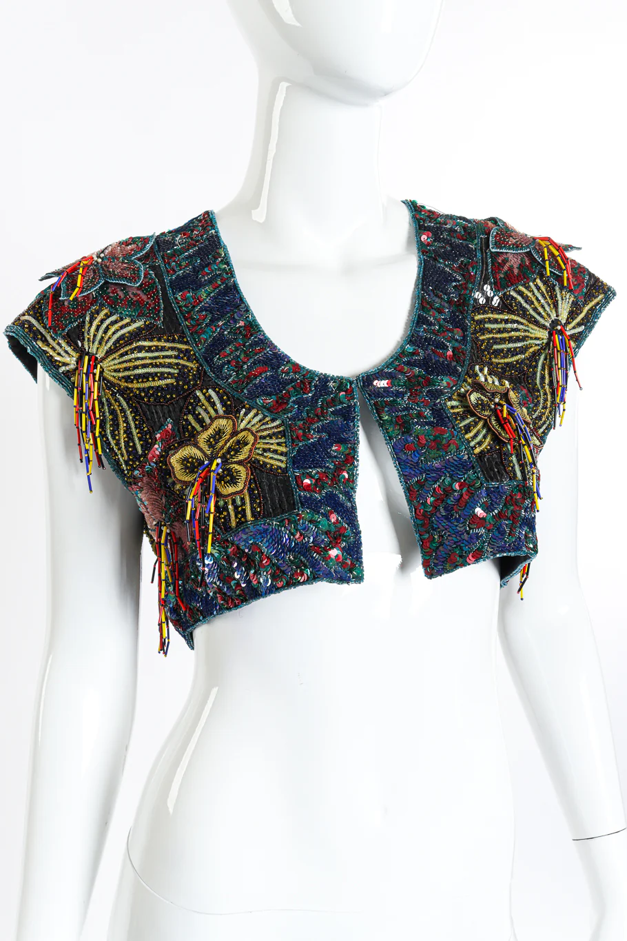 Beaded Sequin Cropped Top - Image 4
