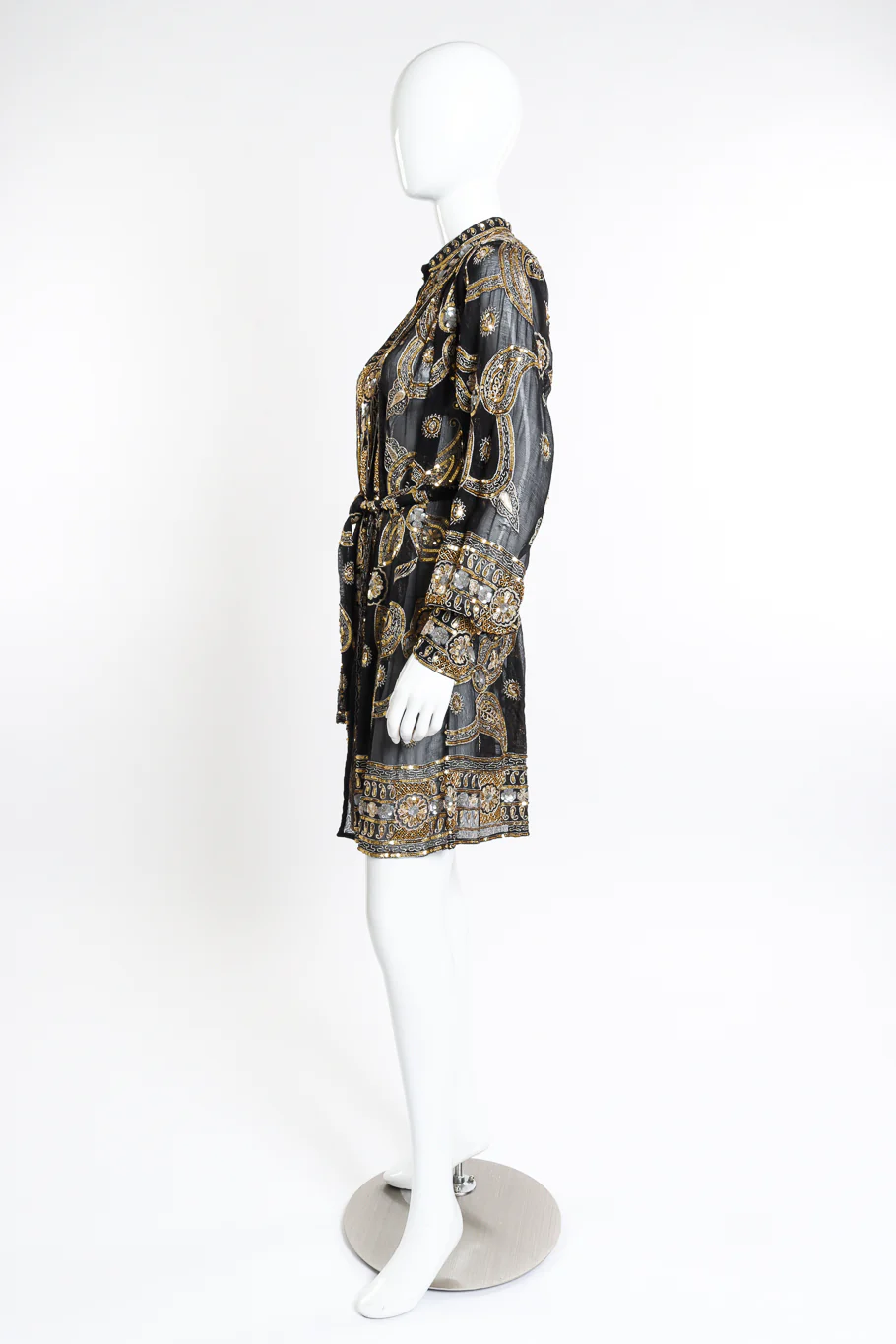 Beaded Sequin Silk Duster - Image 2