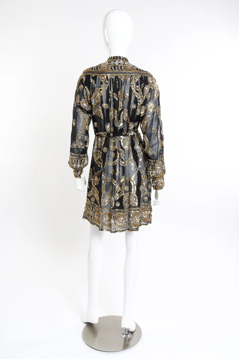 Beaded Sequin Silk Duster - Image 3