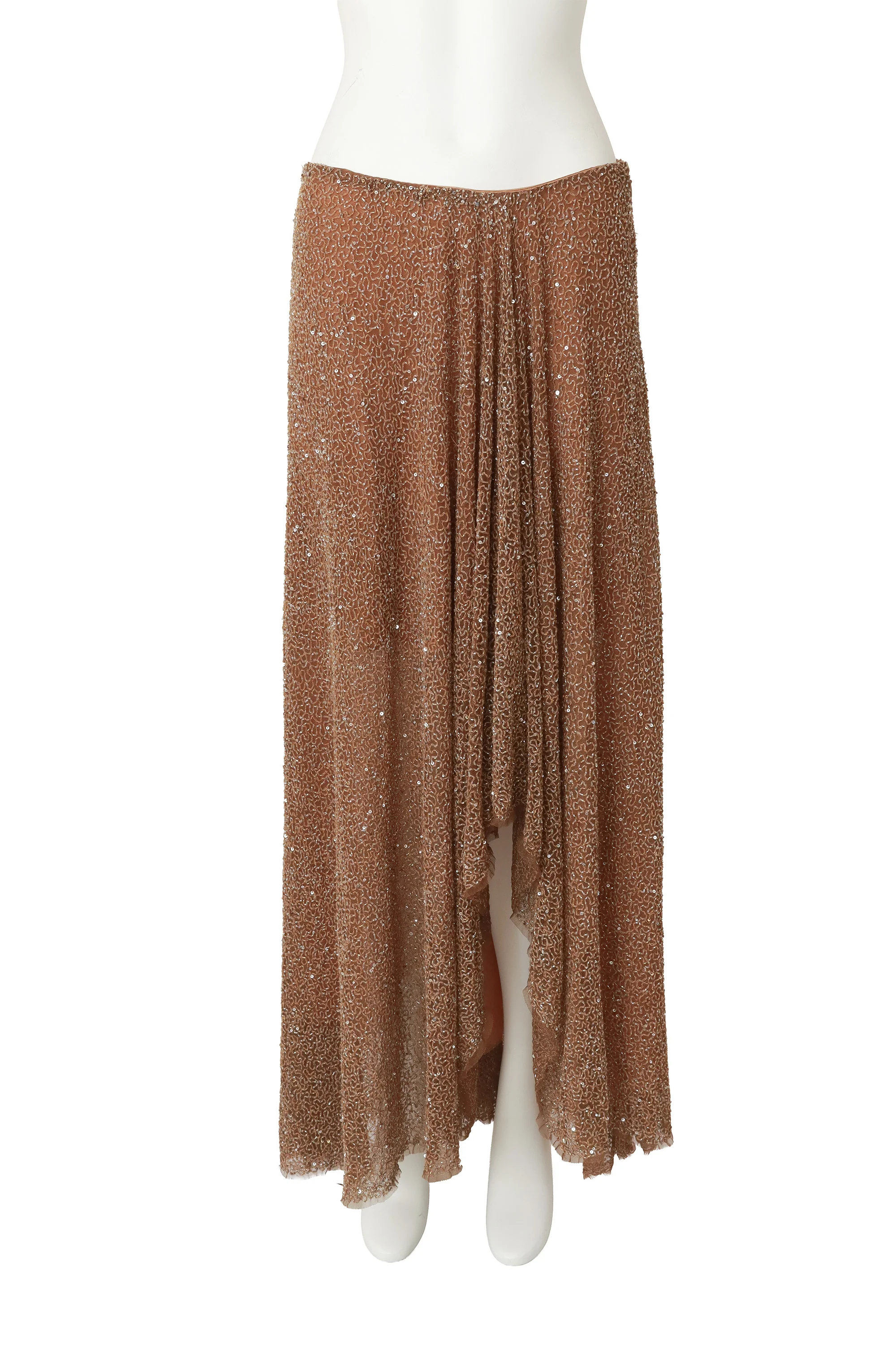 Beaded Sequin Waterfall Skirt