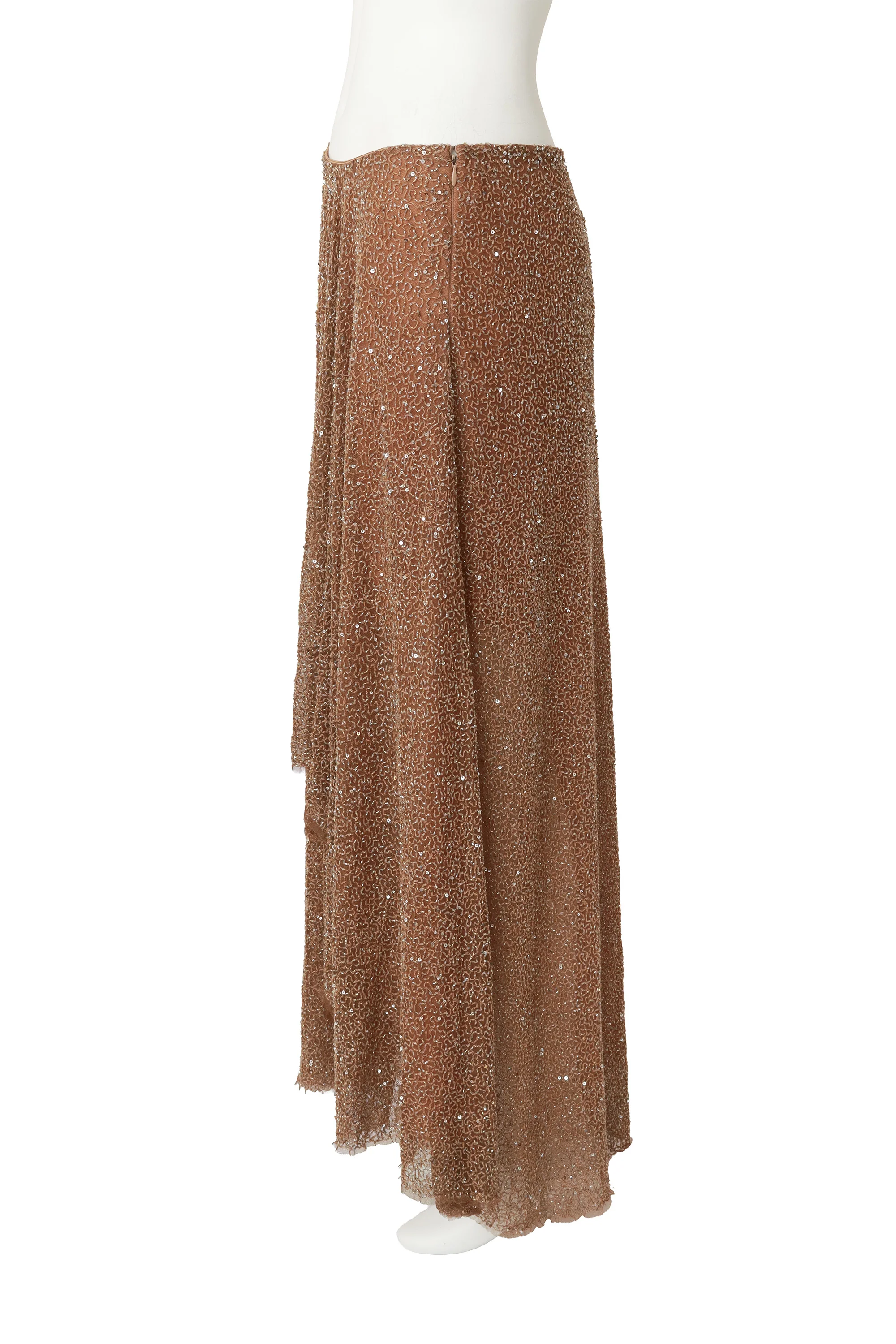 Beaded Sequin Waterfall Skirt - Image 3
