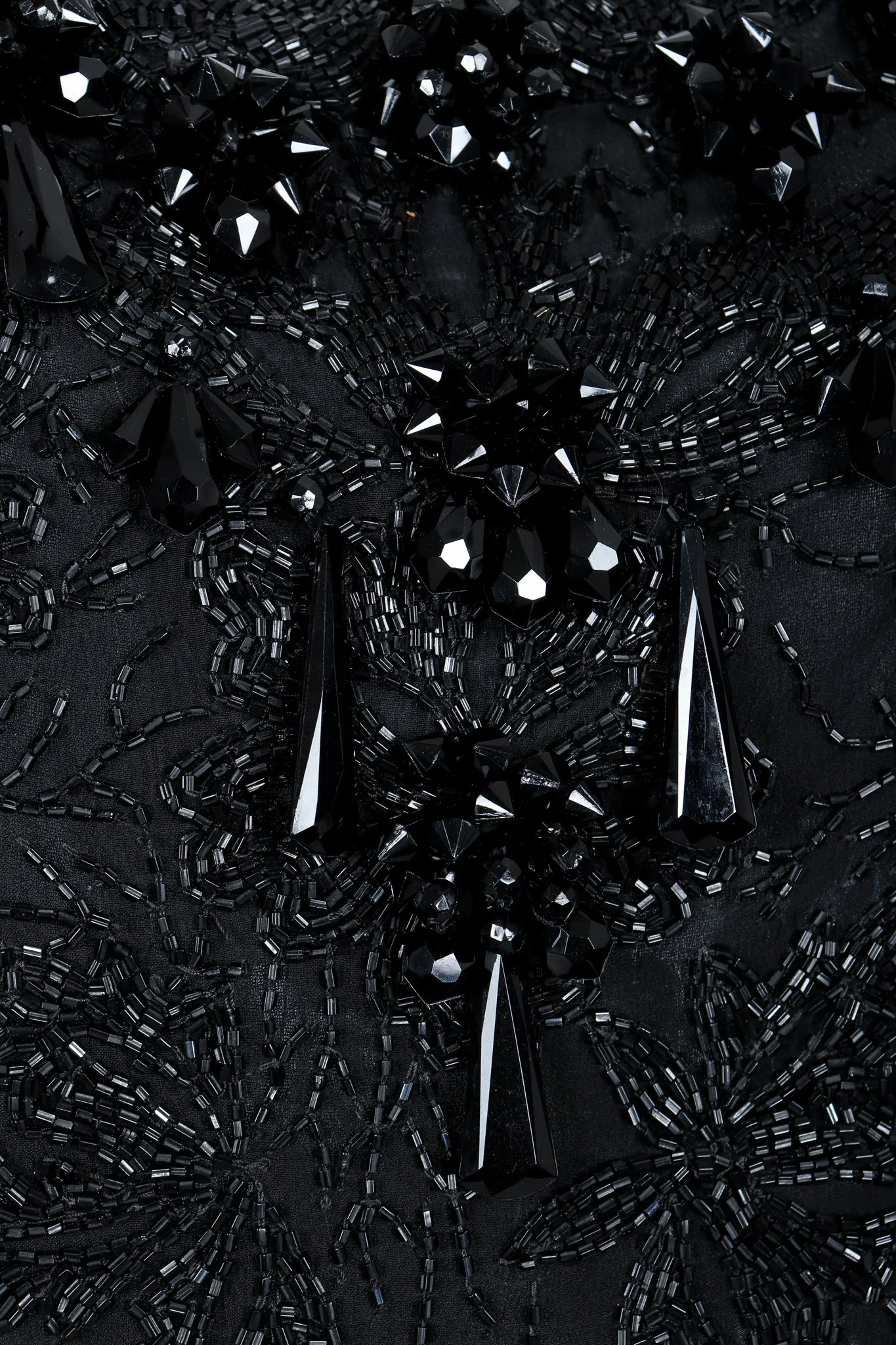 Beaded Silk Chiffon Flutter Dress - Image 9