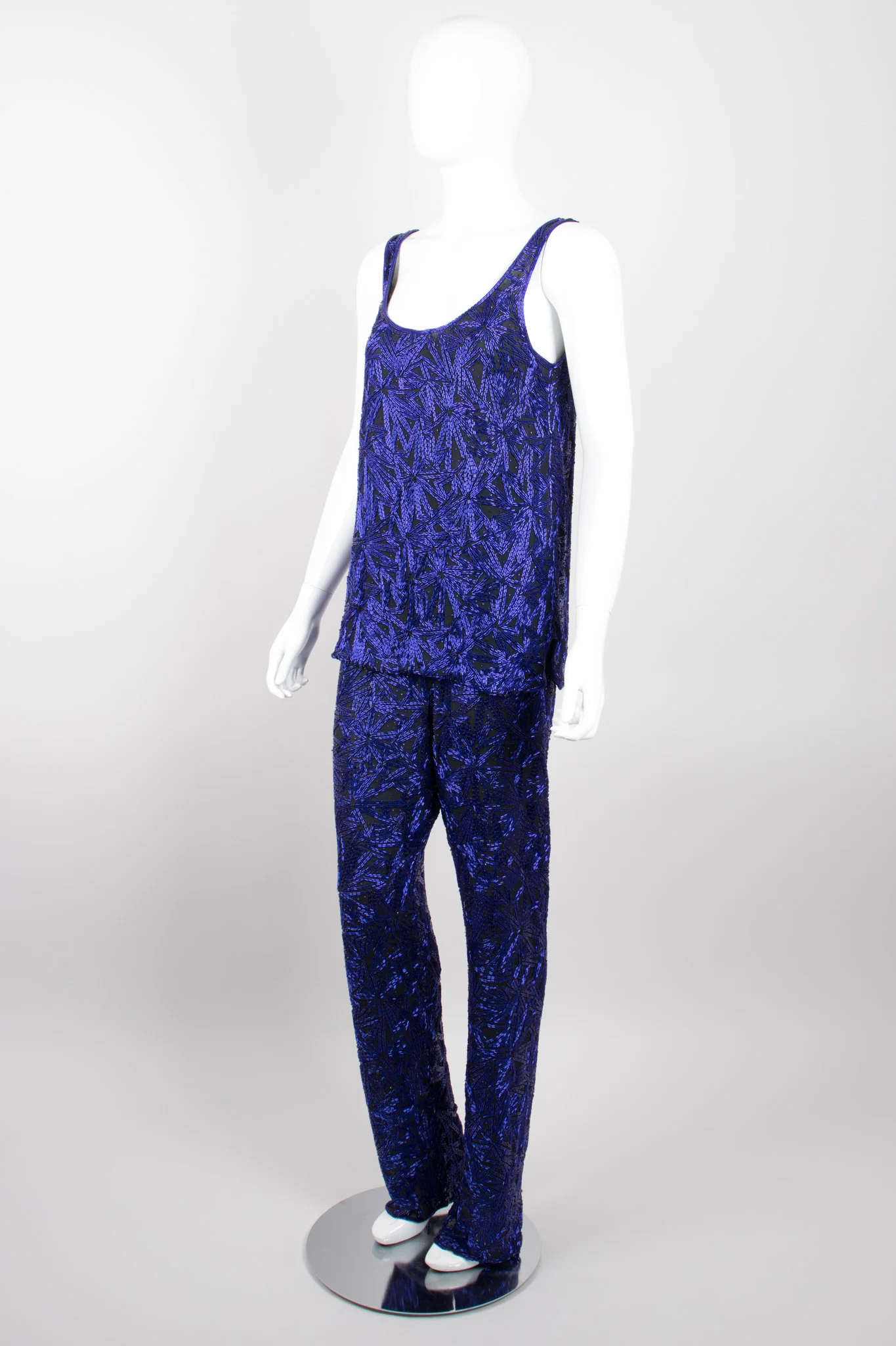Beaded Silk Tank & Pant Set - Image 4